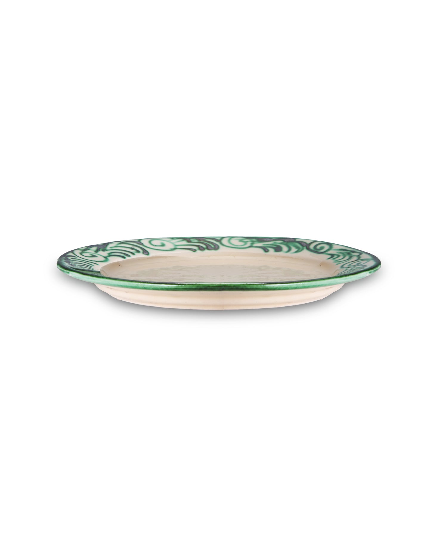 GREEN SPIKE DESSERT PLATE