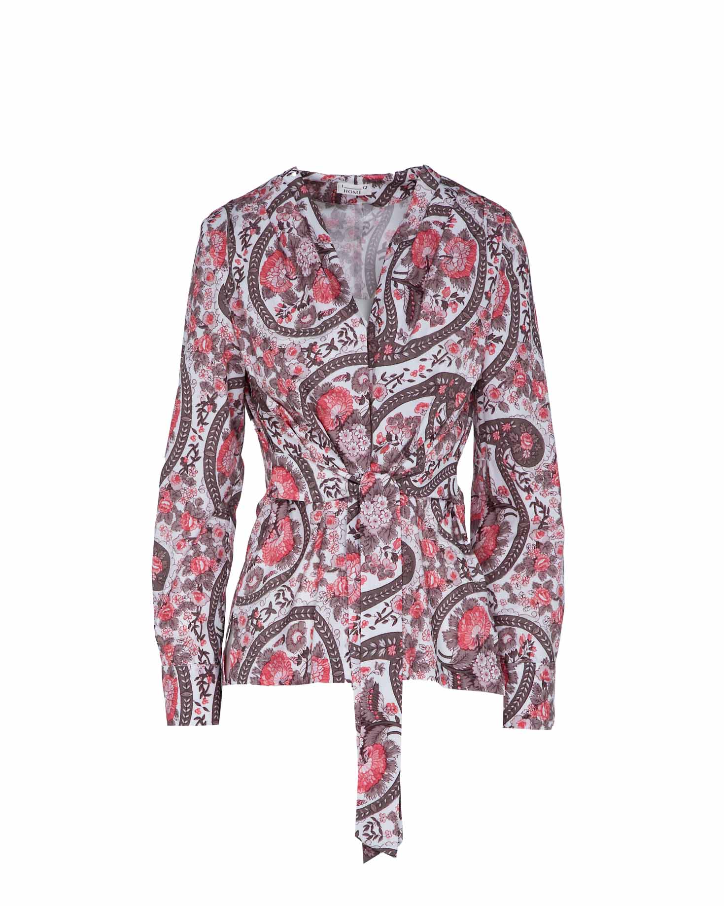 BATA CORTA PIJAMA PAISLEY ROSA