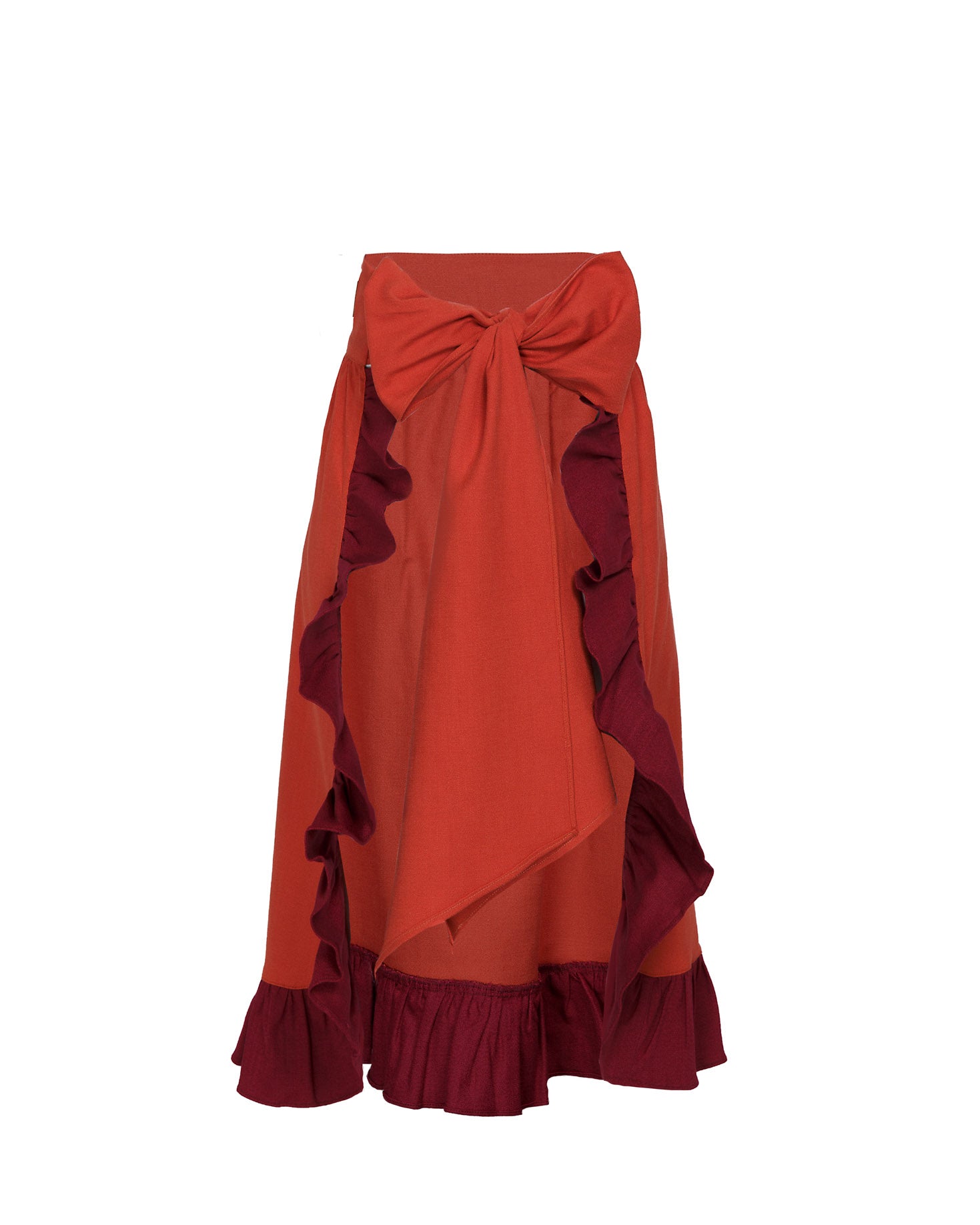 DELANTAL FALDA LINO NARANJA