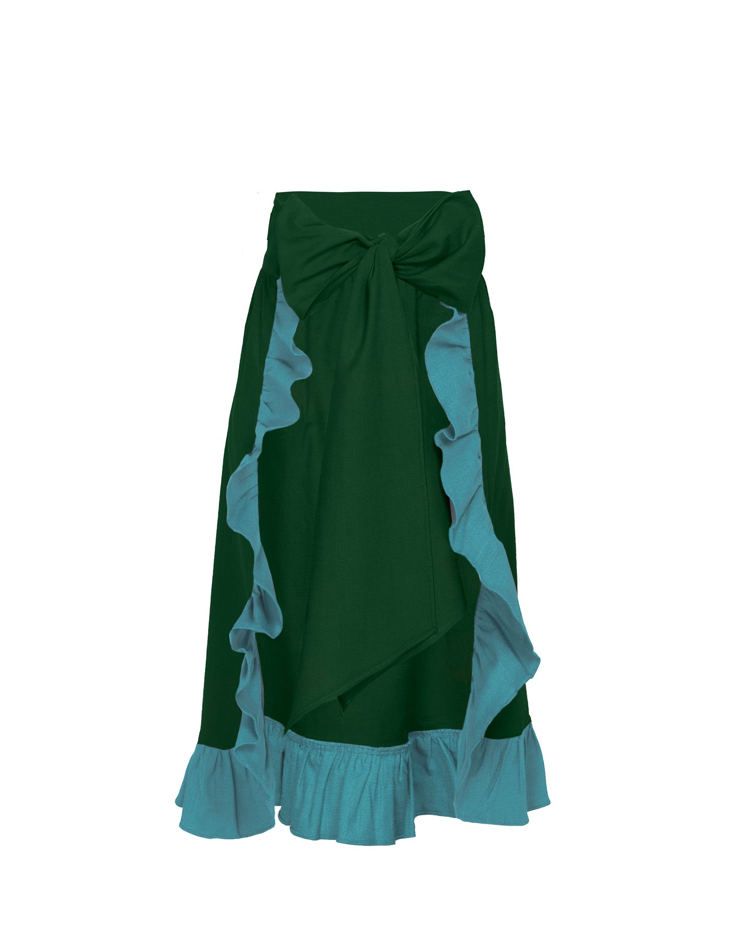 DELANTAL FALDA LINO VERDE