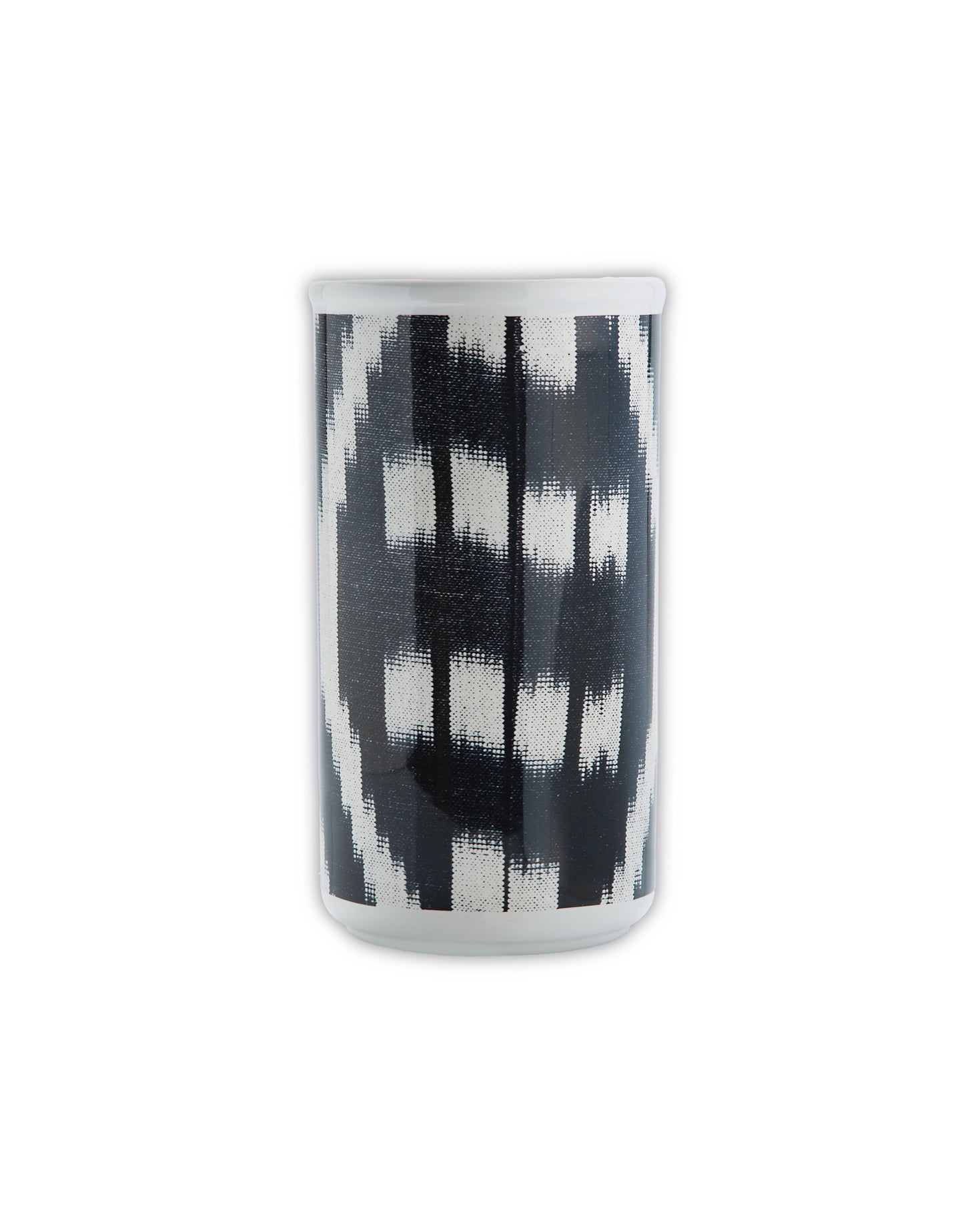JARRON DE CERAMICA BLANCO Y NEGRO