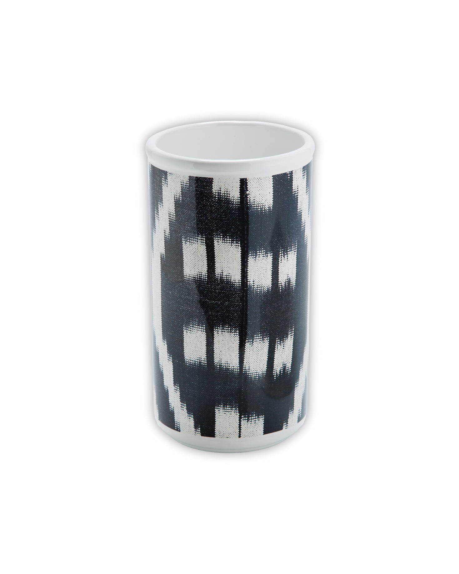 JARRON DE CERAMICA BLANCO Y NEGRO
