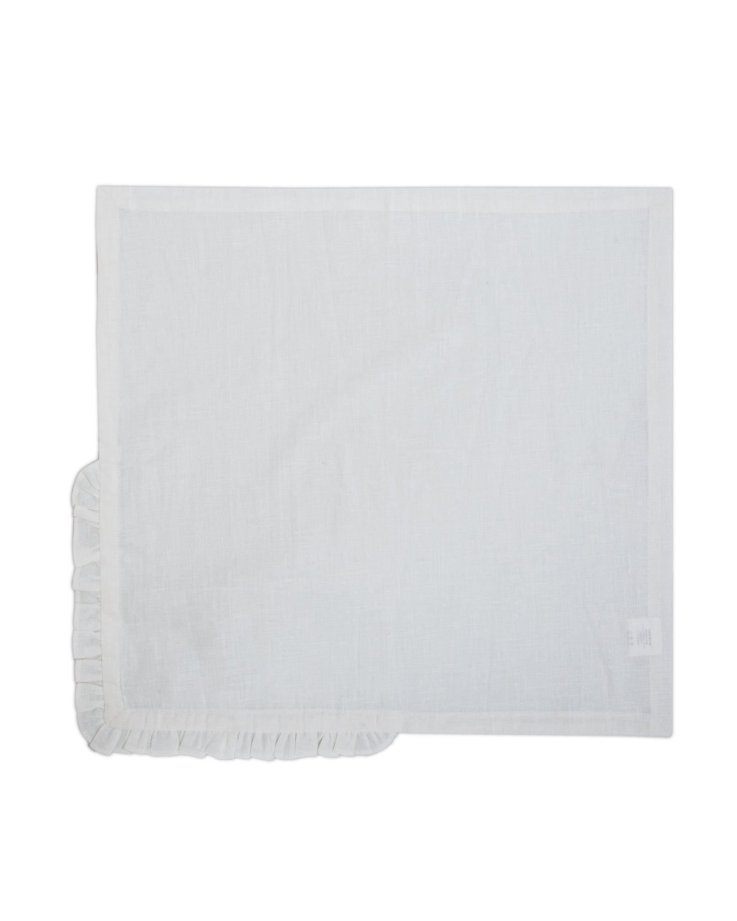 PACK SERVILLETA BLANCA DE LINO CON VOLANTE