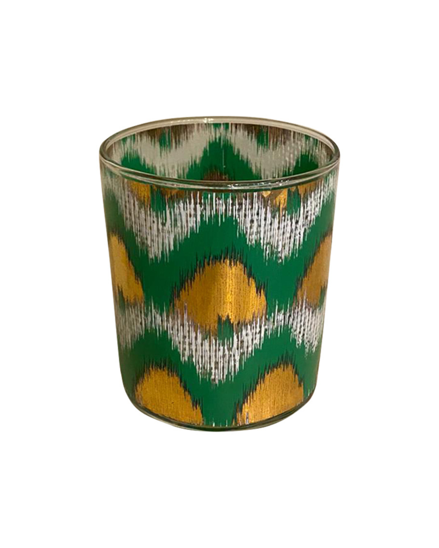 GREEN IKAT GLASS