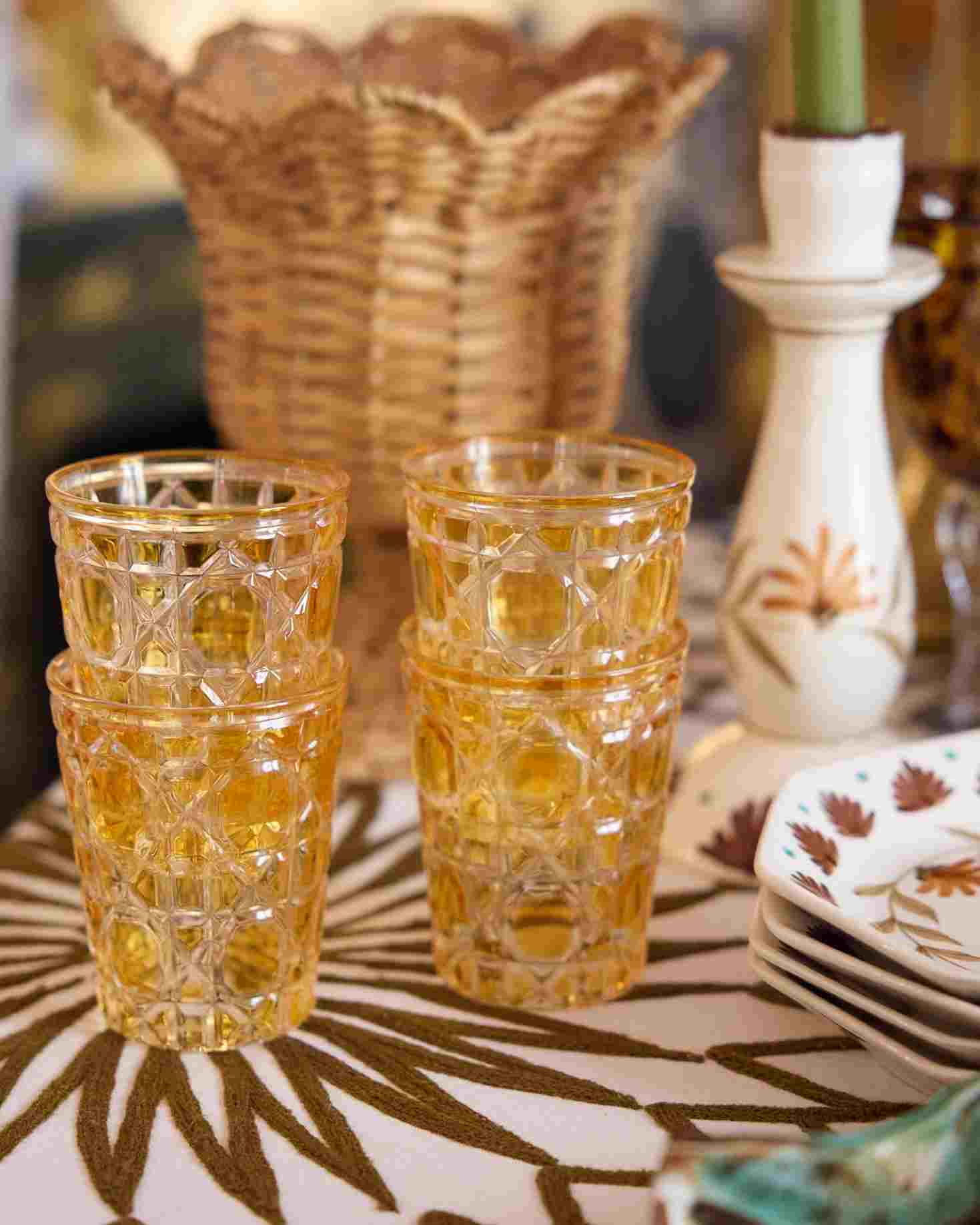 VASO DE CRISTAL NARANJA