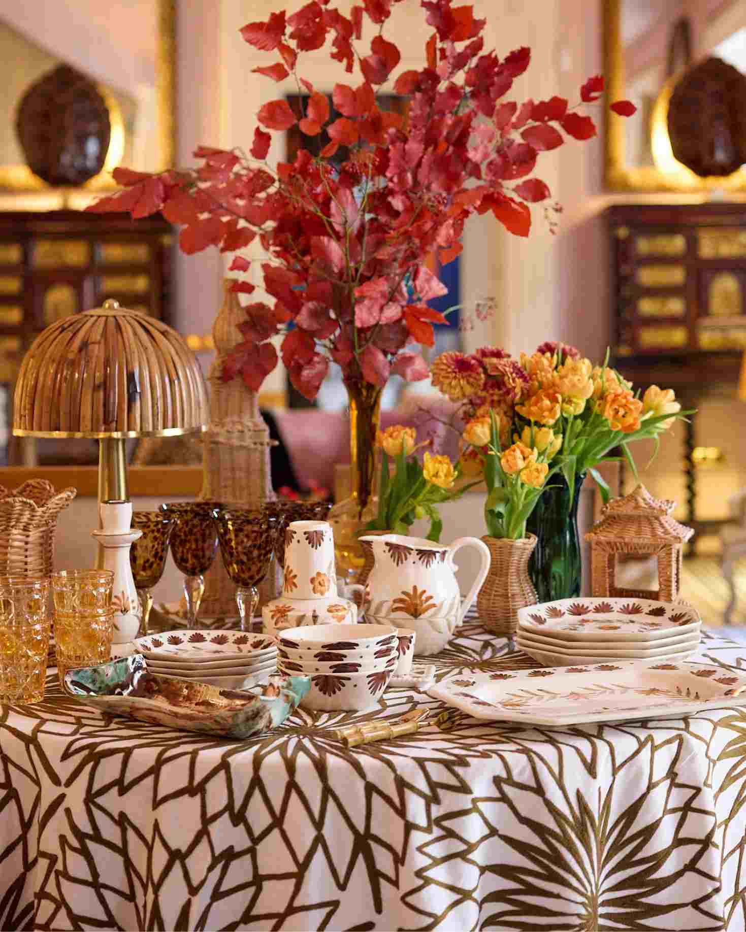 RECTANGULAR BRECA TABLECLOTH (red)