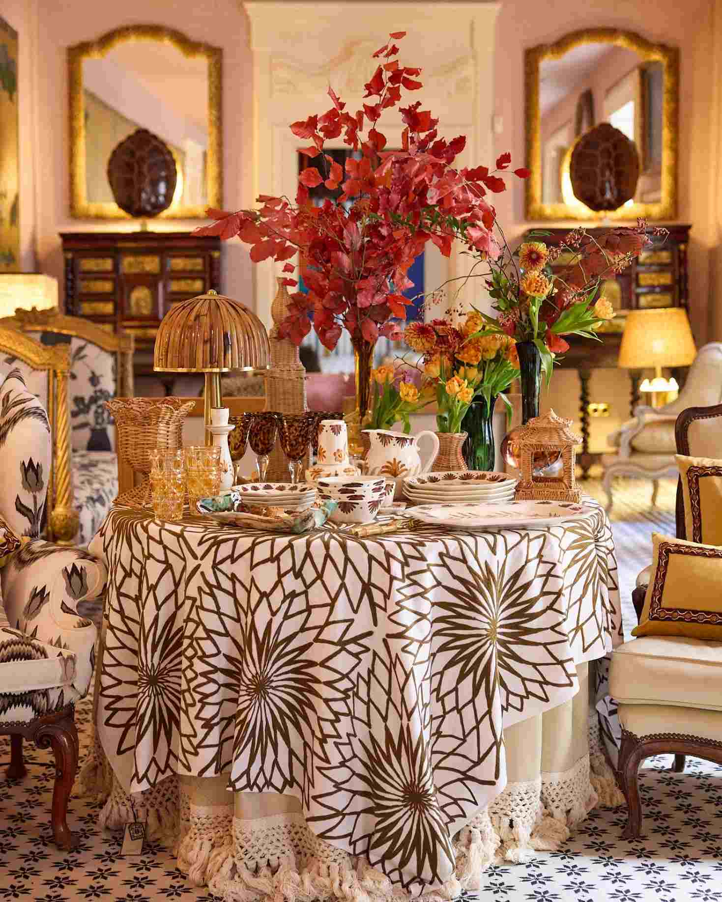 RECTANGULAR BRECA TABLECLOTH (red)