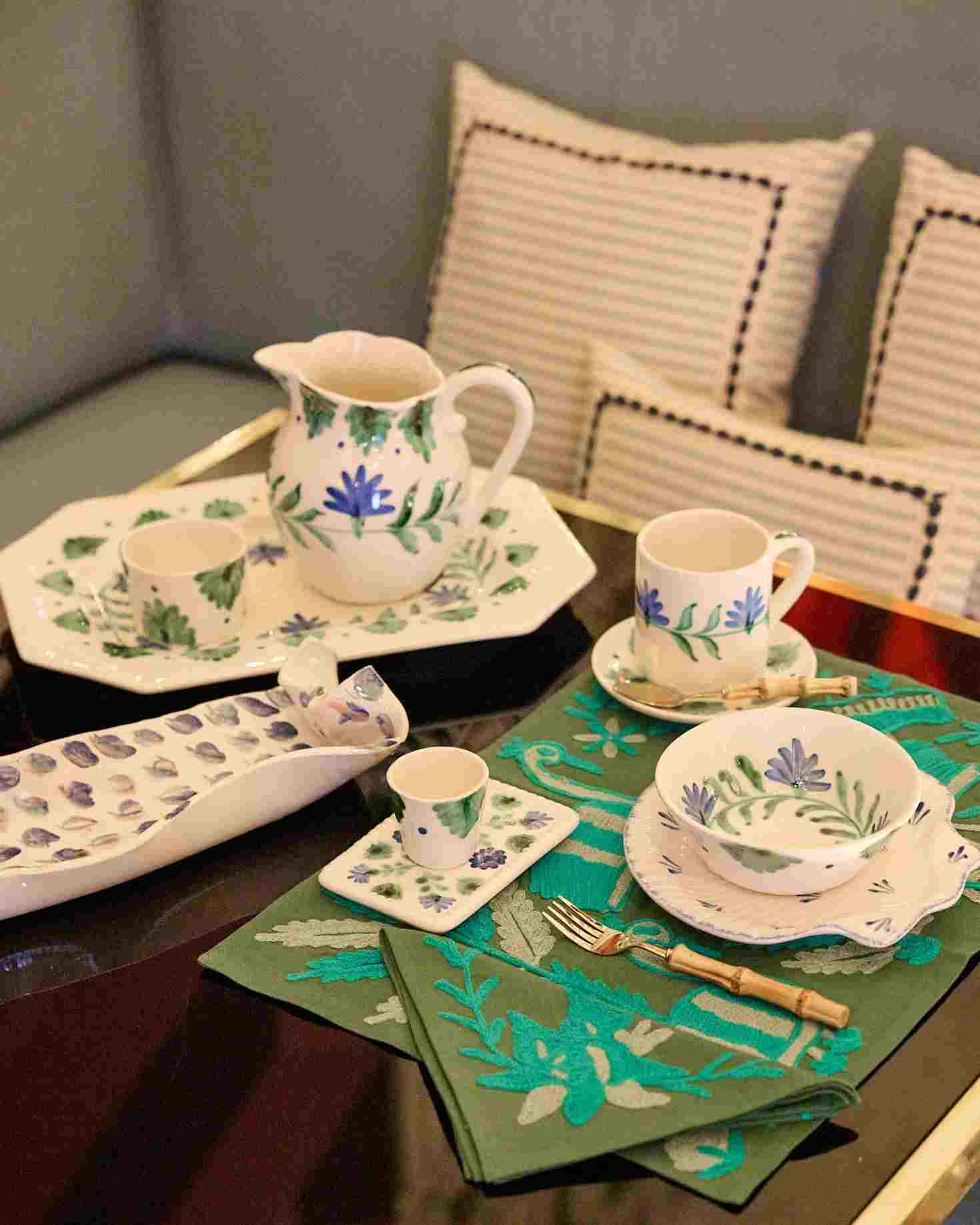 SET INDIVIDUAL Y SERVILLETA CAÑA VERDE