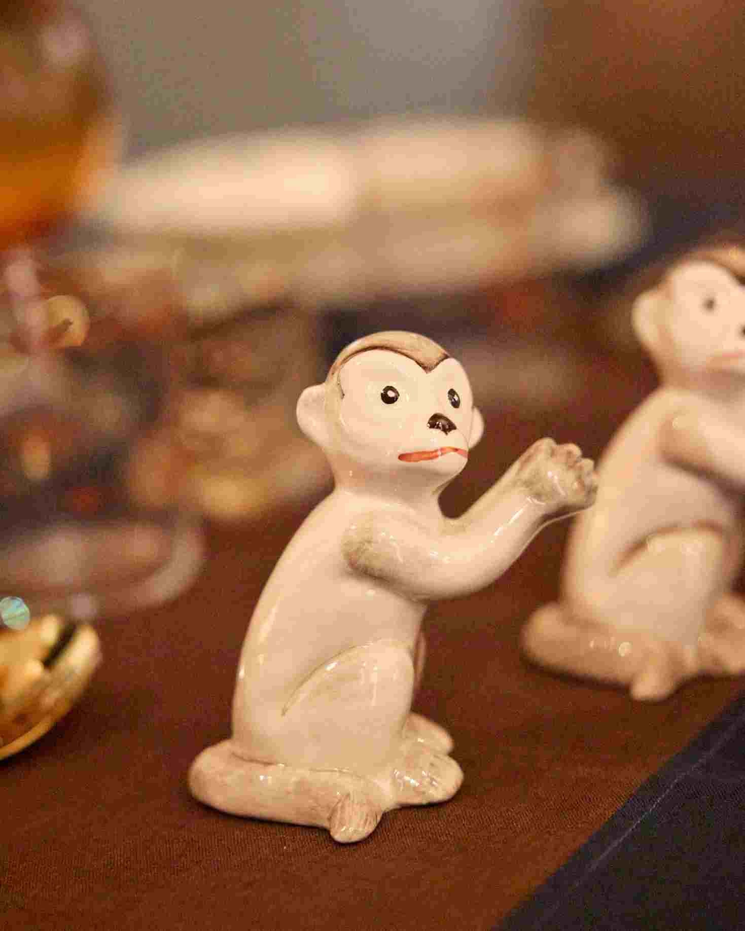MONKEY CERAMIC SALT AND PEPPER SHAKERS