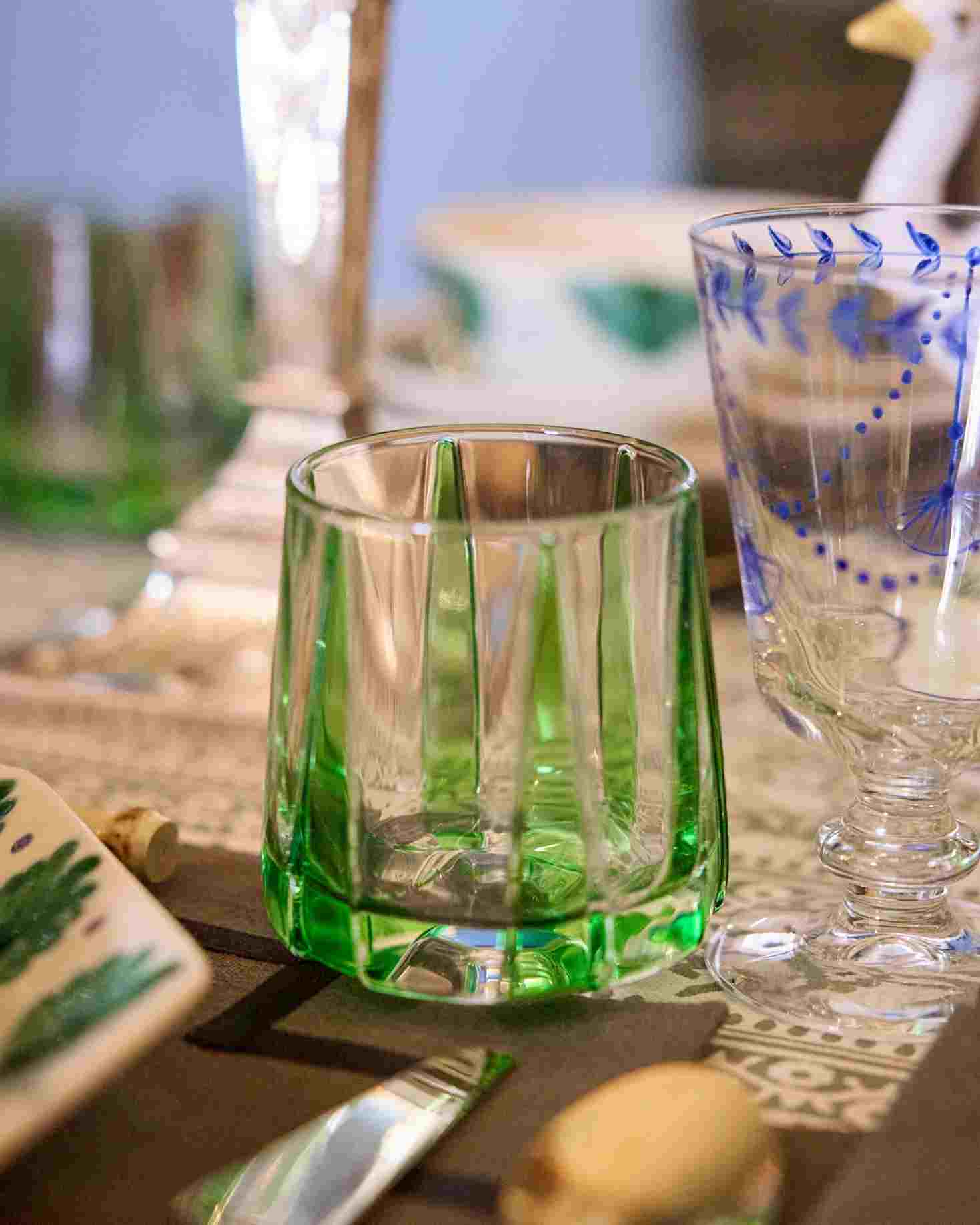 VASO CRISTAL RAYA (verde)
