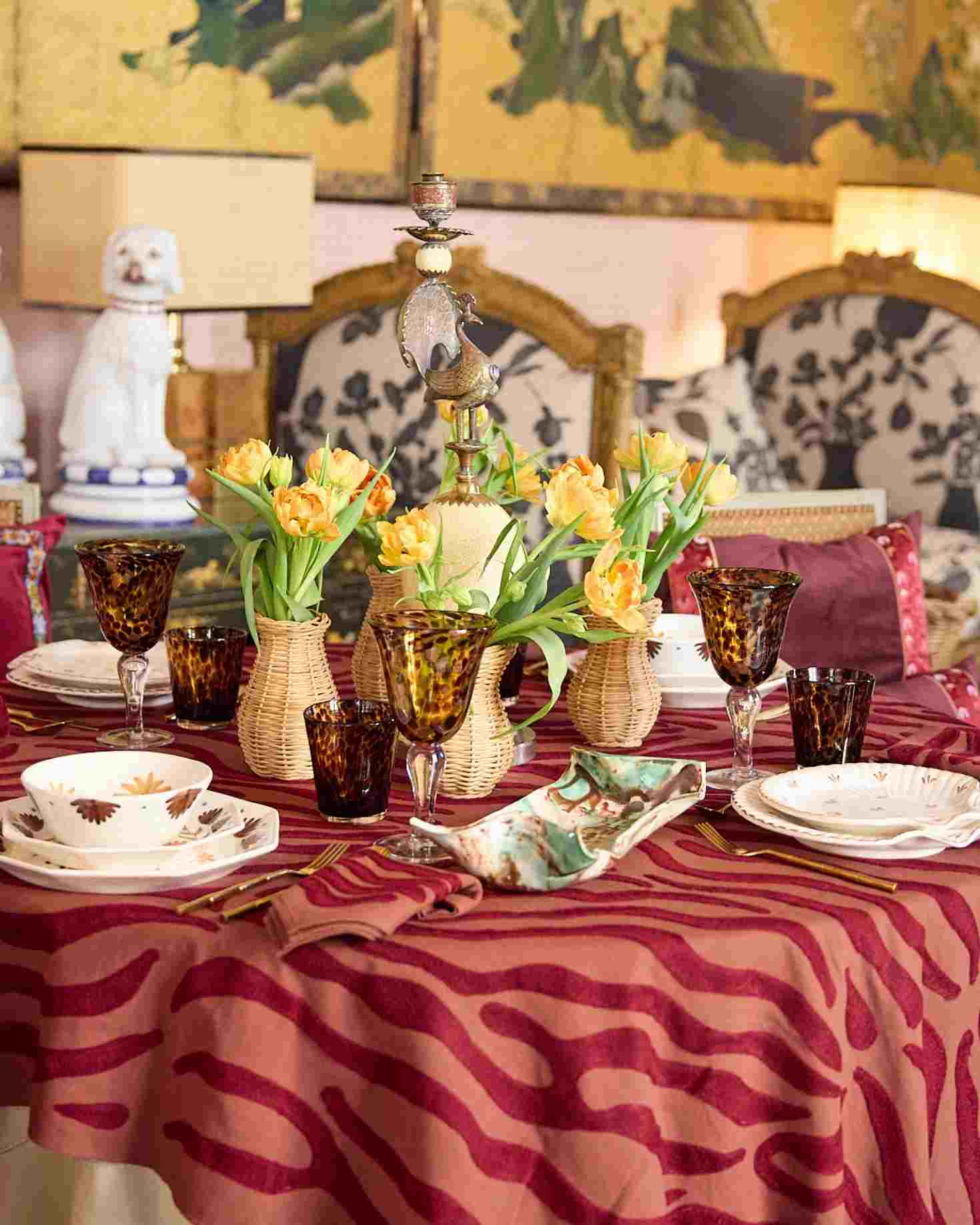 RECTANGULAR BRECA TABLECLOTH (red)