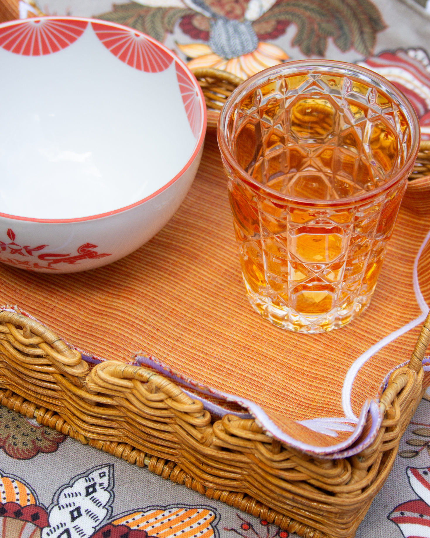 INDIVIDUAL Y SERVILLETA BABOR (naranja)