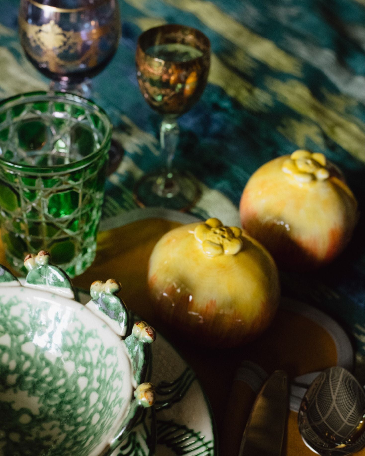 POMEGRANATE SALT AND PEPPER SHAKERS