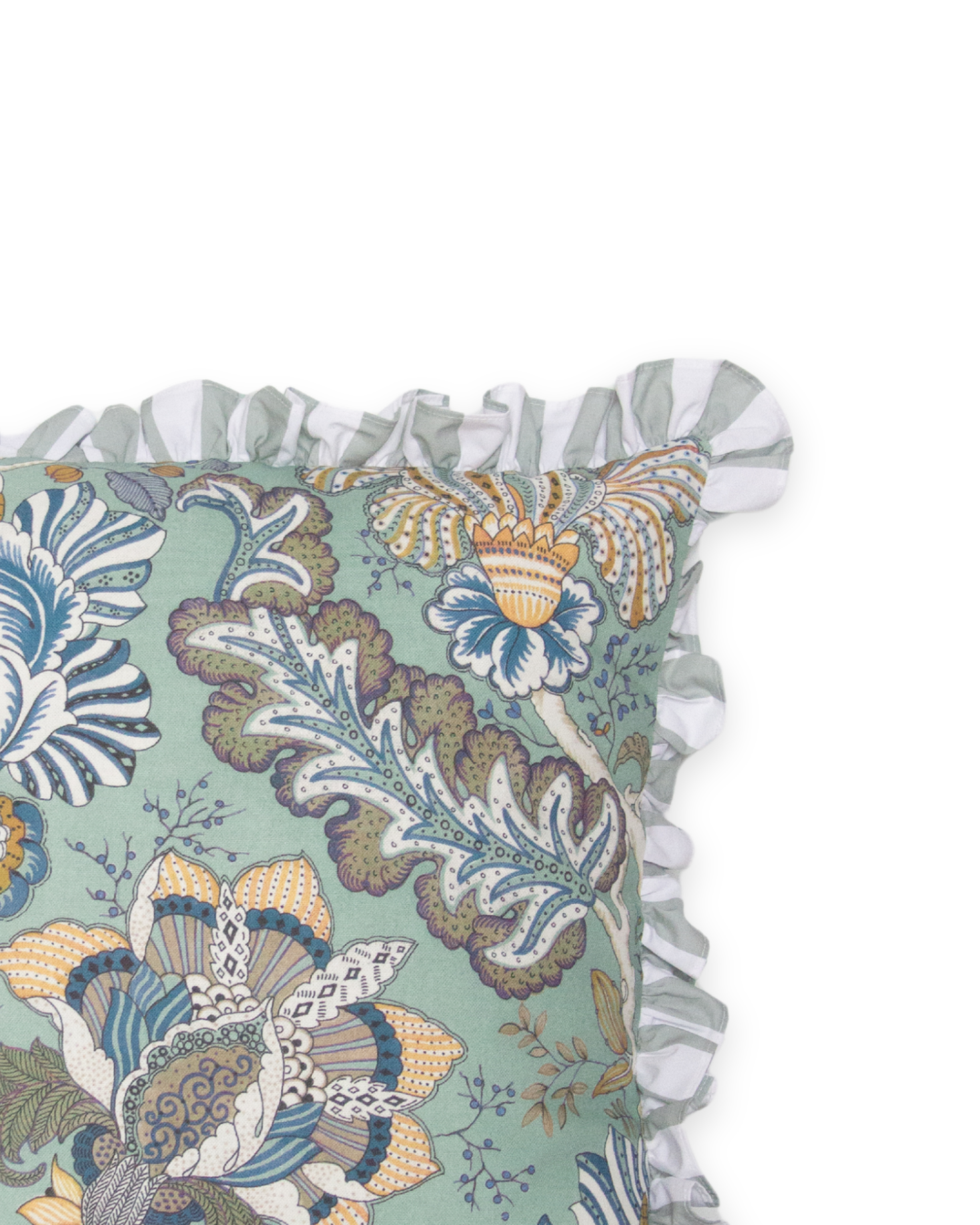 LARGE BEGONIA CUSHION (blue)