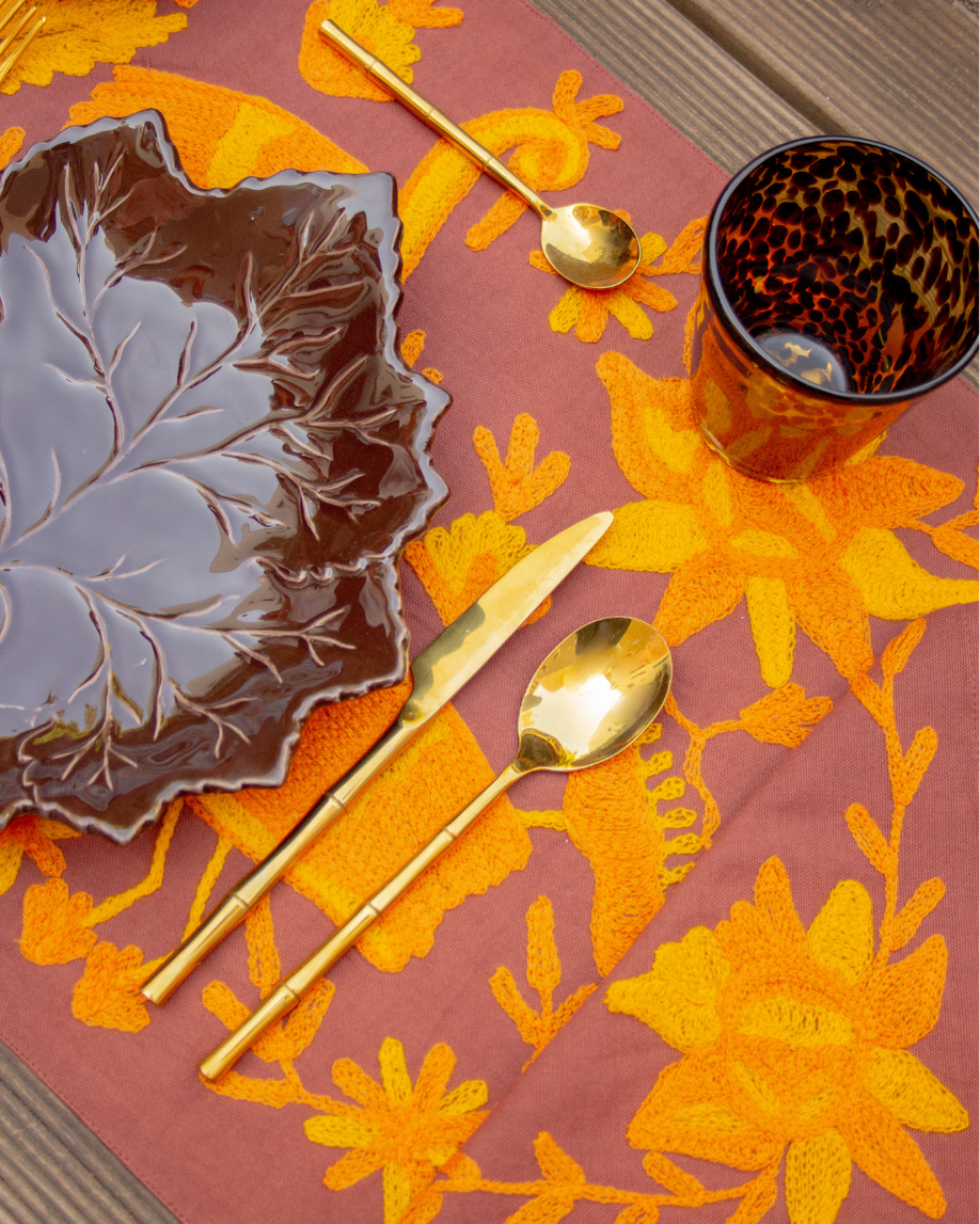 SET INDIVIDUAL Y SERVILLETA CAÑA MARRÓN