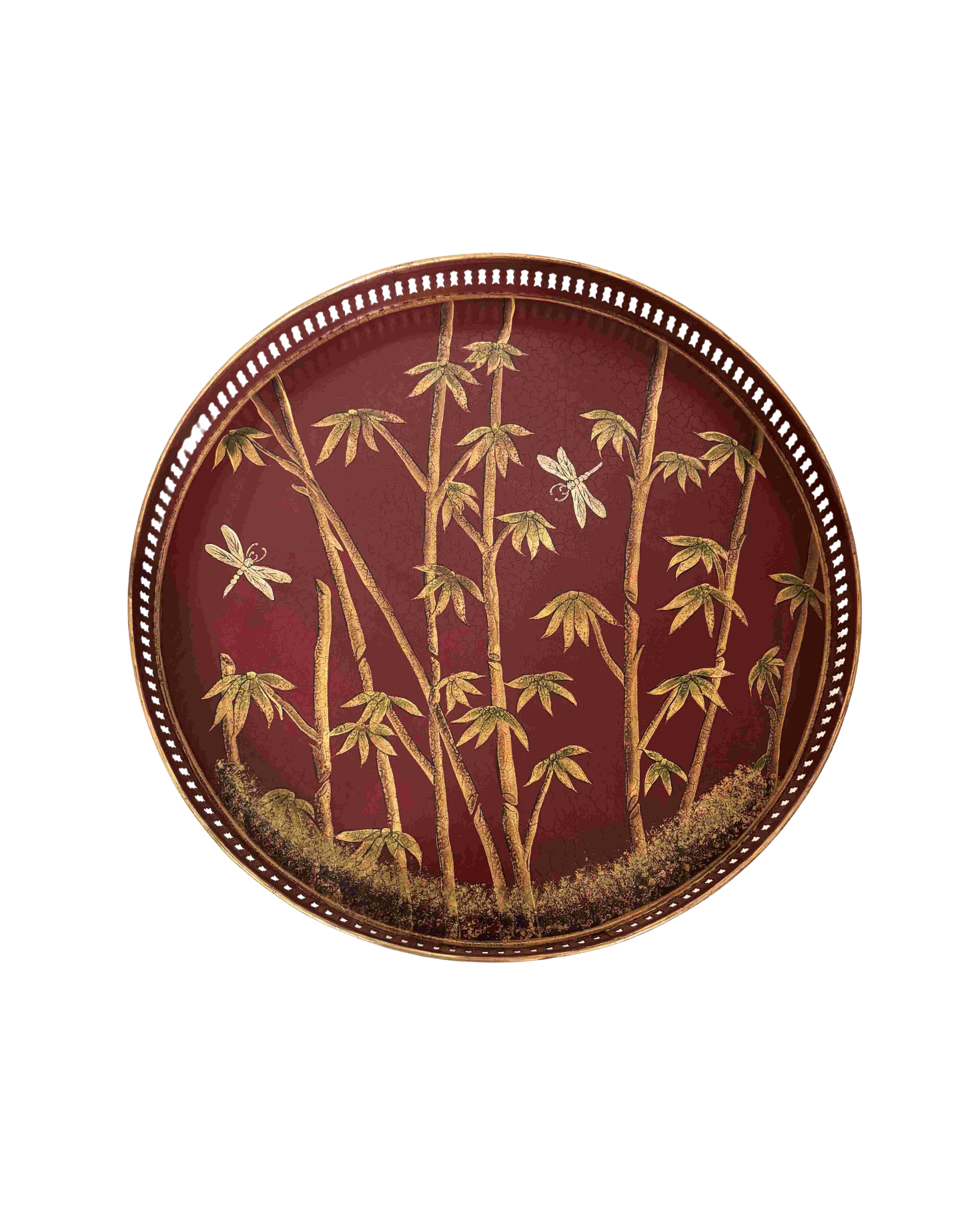 LARGE BRADE TRAY (burgundy)