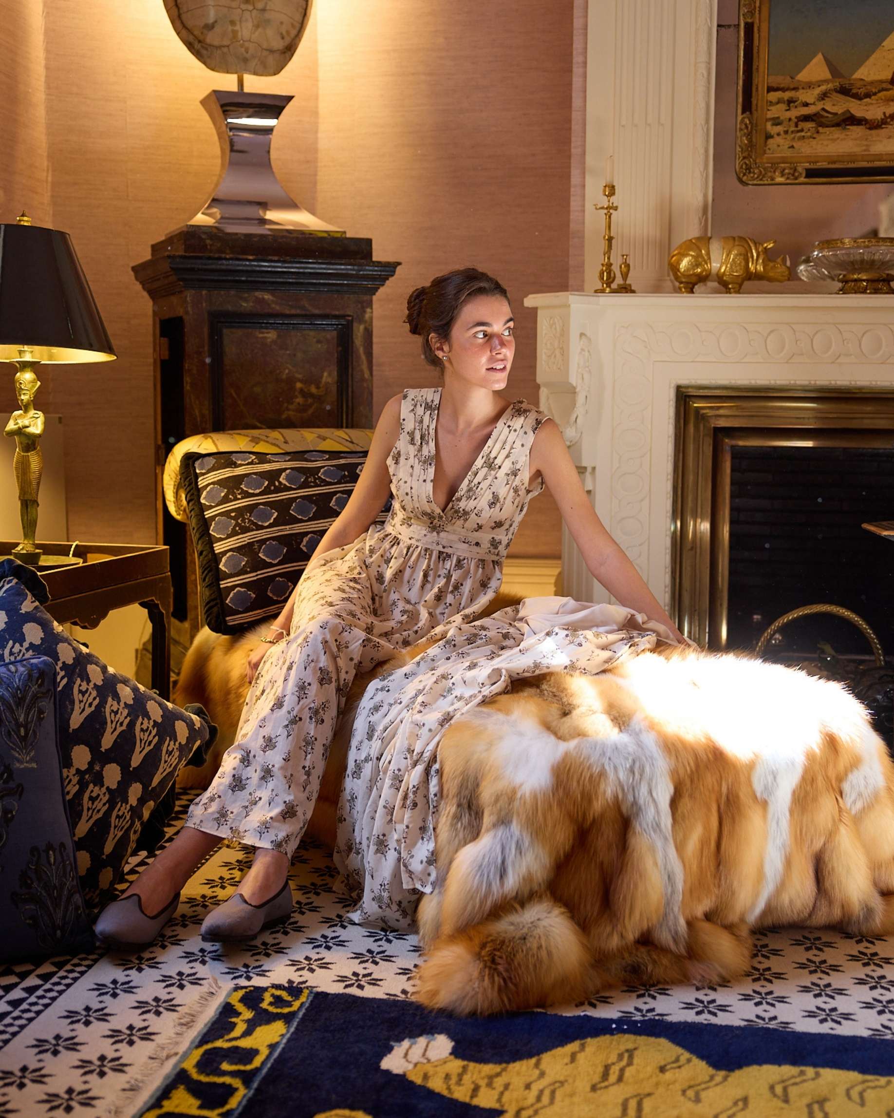 CAMISÓN MERCEDES FLORAL (BEIGE)