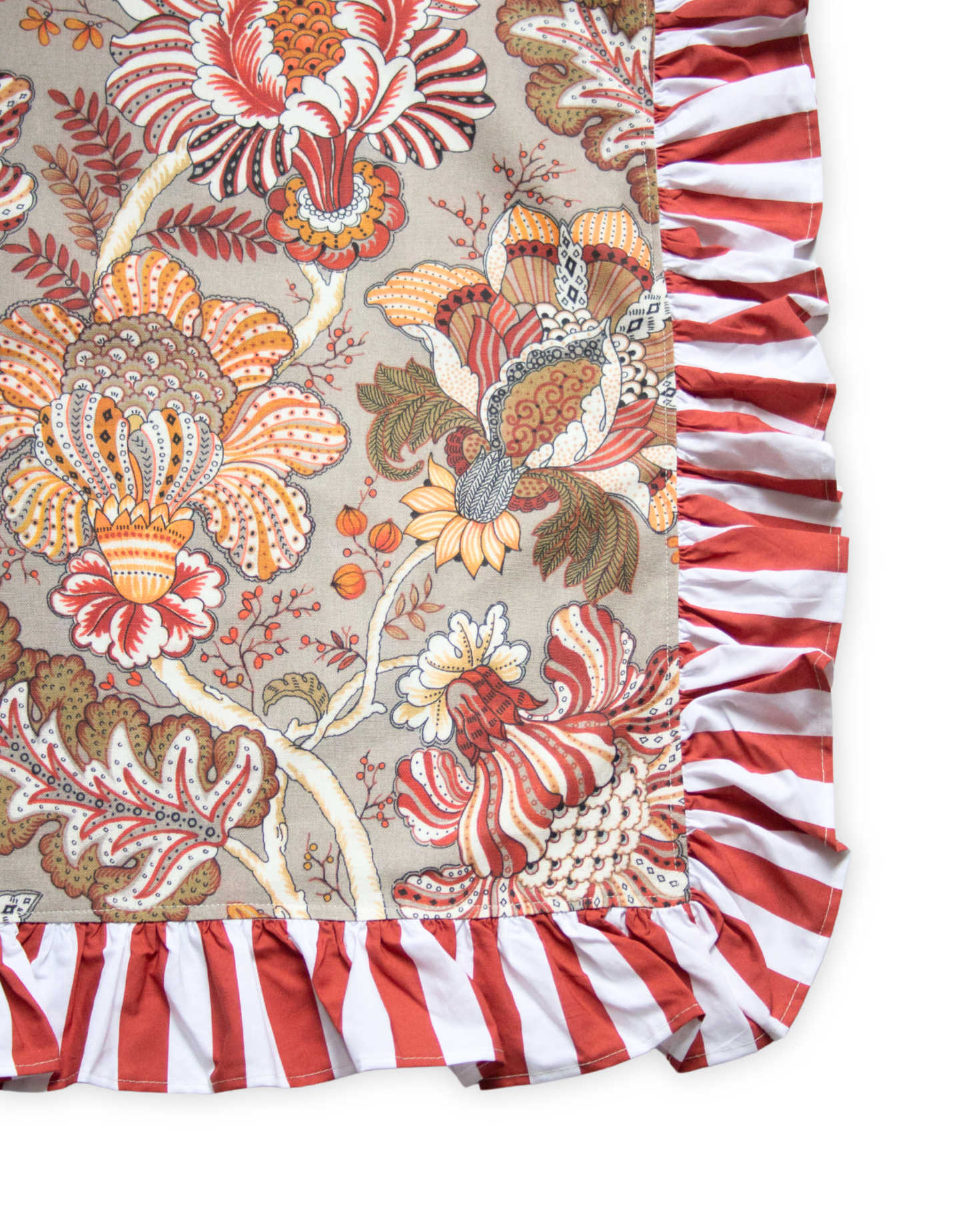 MANTEL CUADRADO BEGONIA (gris y caldera)