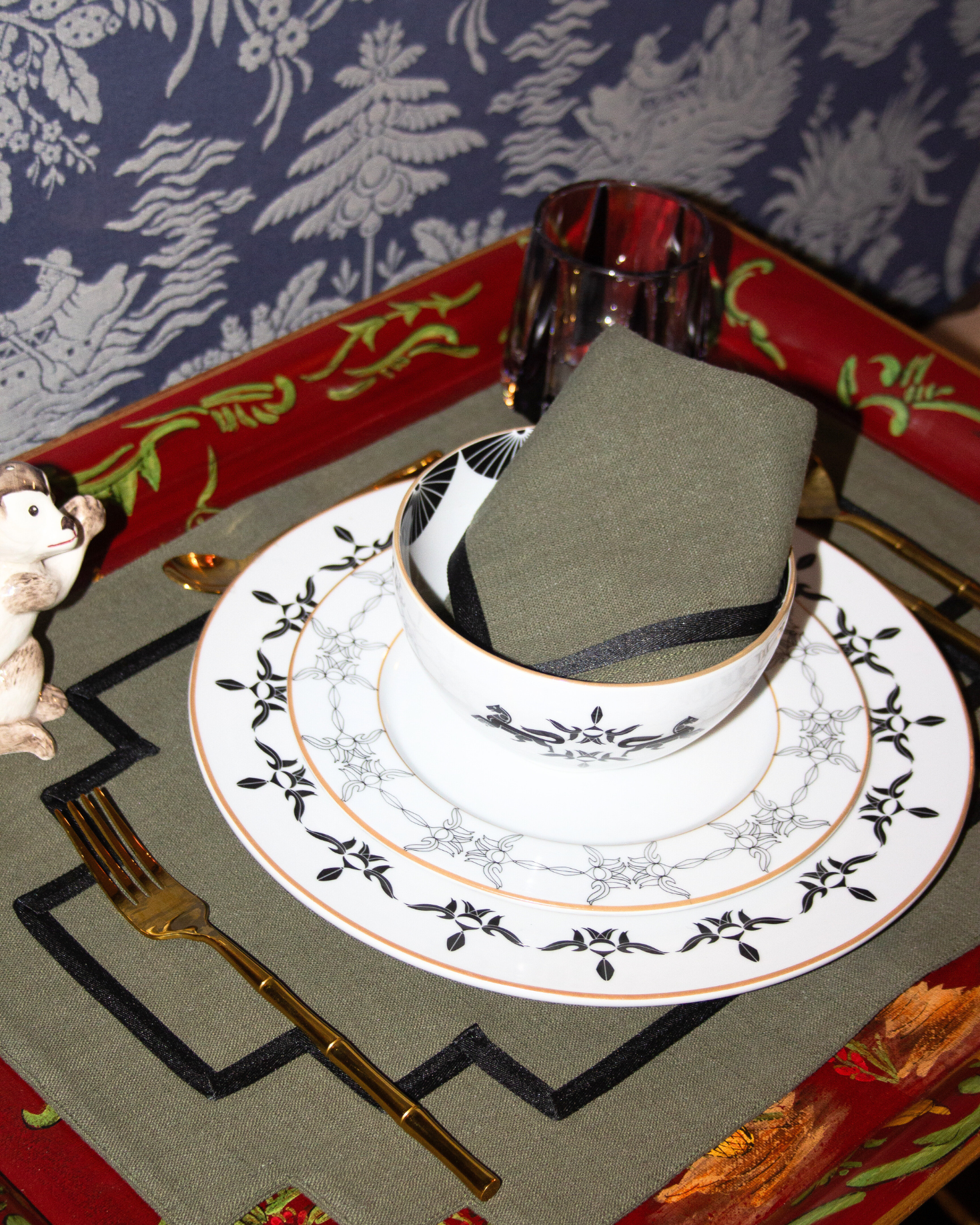 ICON PLACEMAT AND NAPKIN (green)