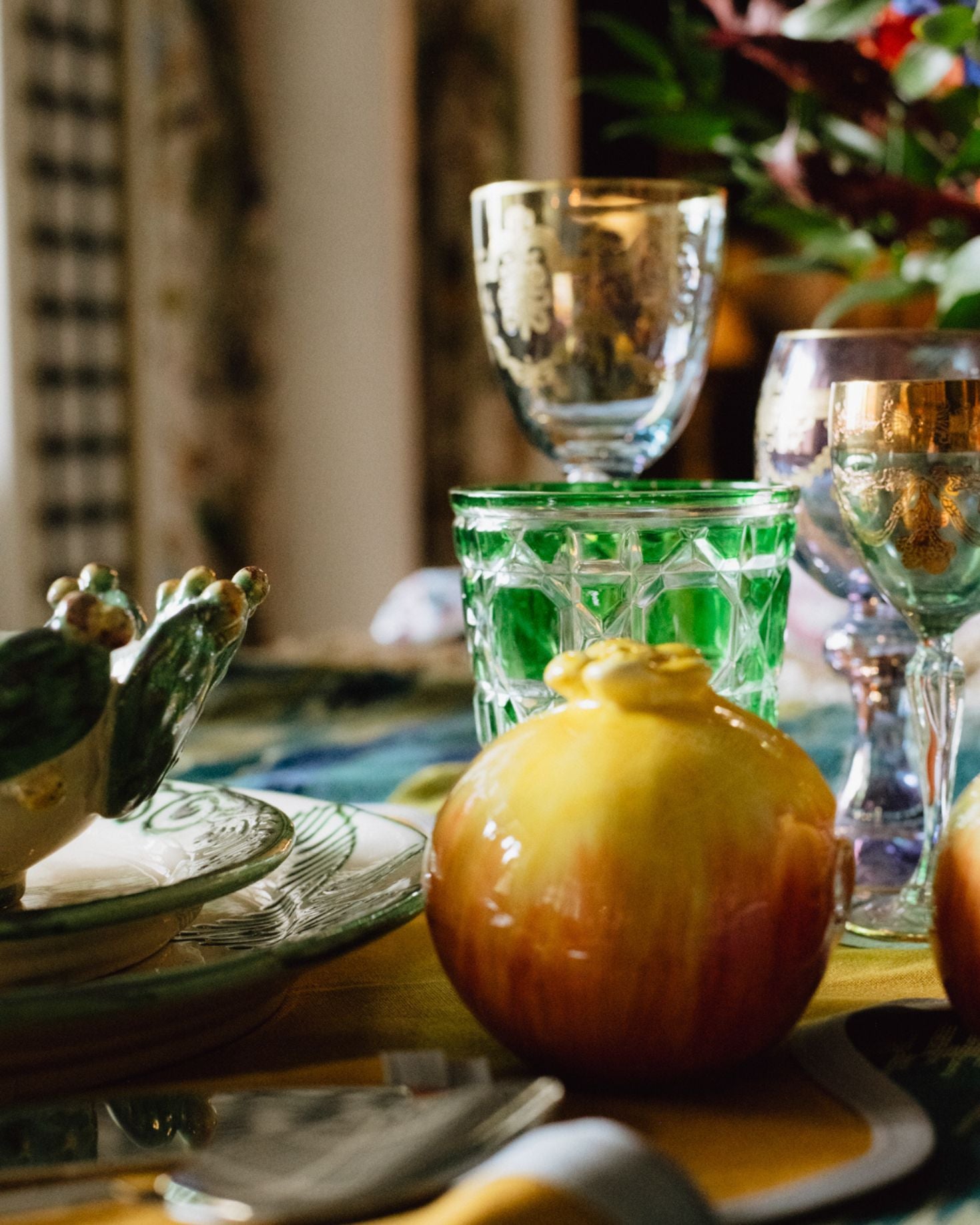 POMEGRANATE SALT AND PEPPER SHAKERS