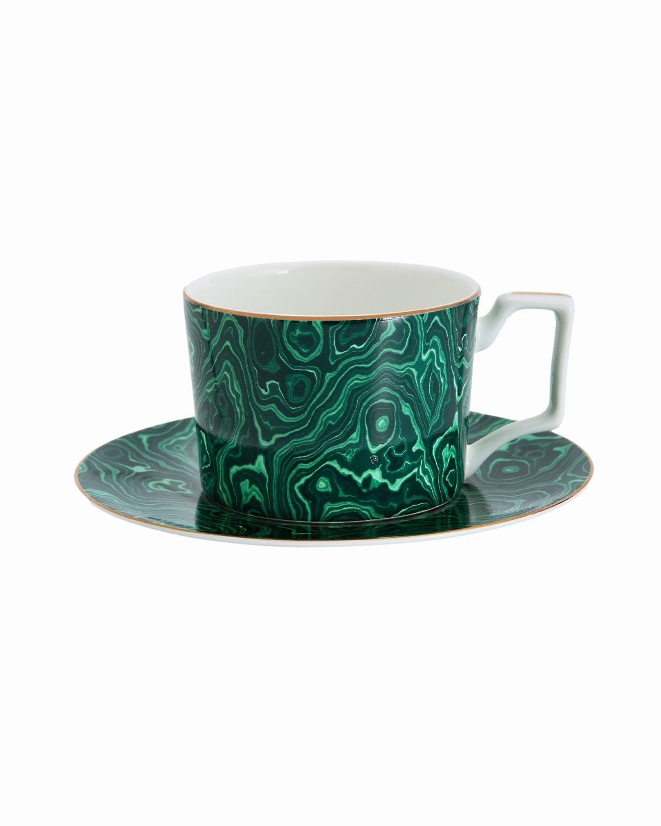 CAPPUCCINO CUP WITH MALAKITA SAUCER