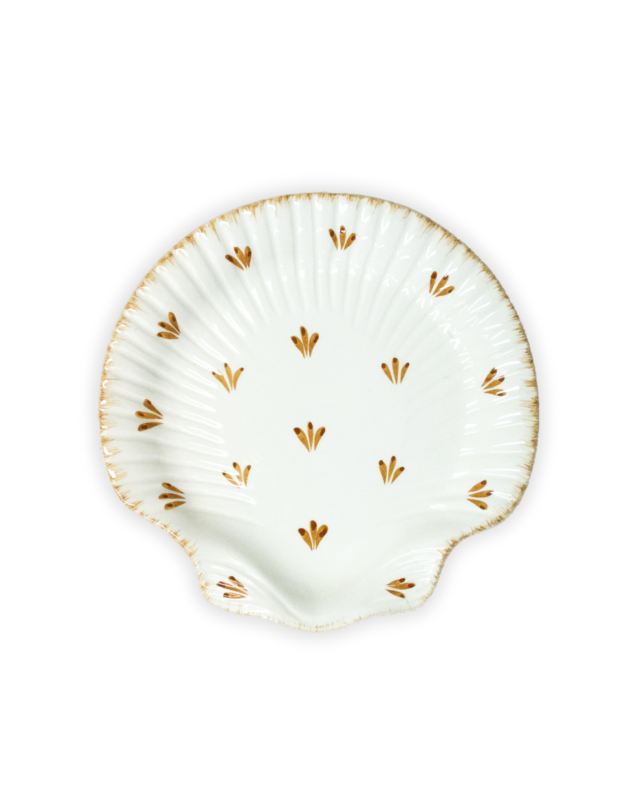 PLATO DE POSTRE CONCHA (terracota)