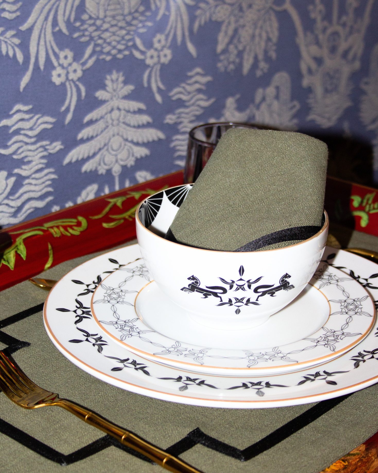 ICON PLACEMAT AND NAPKIN (green)