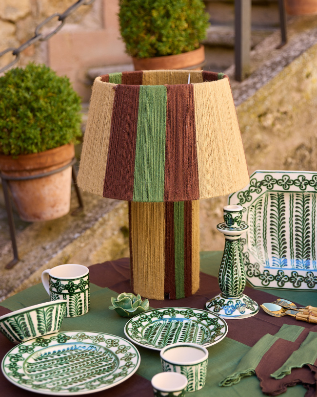LAMPARA YUTE GRANDE (verde)