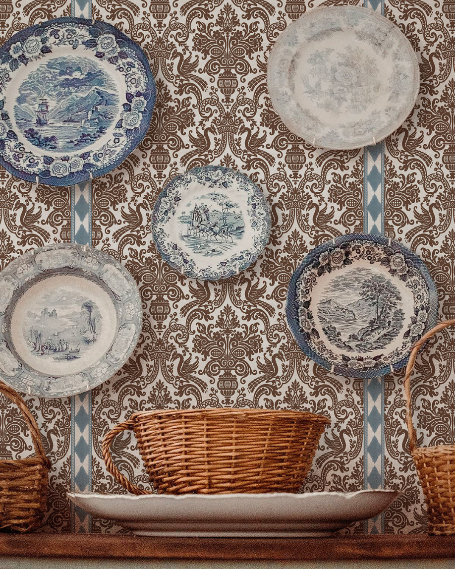 COLOMBA LIGHT BLUE WALLPAPER (5m2 roll)