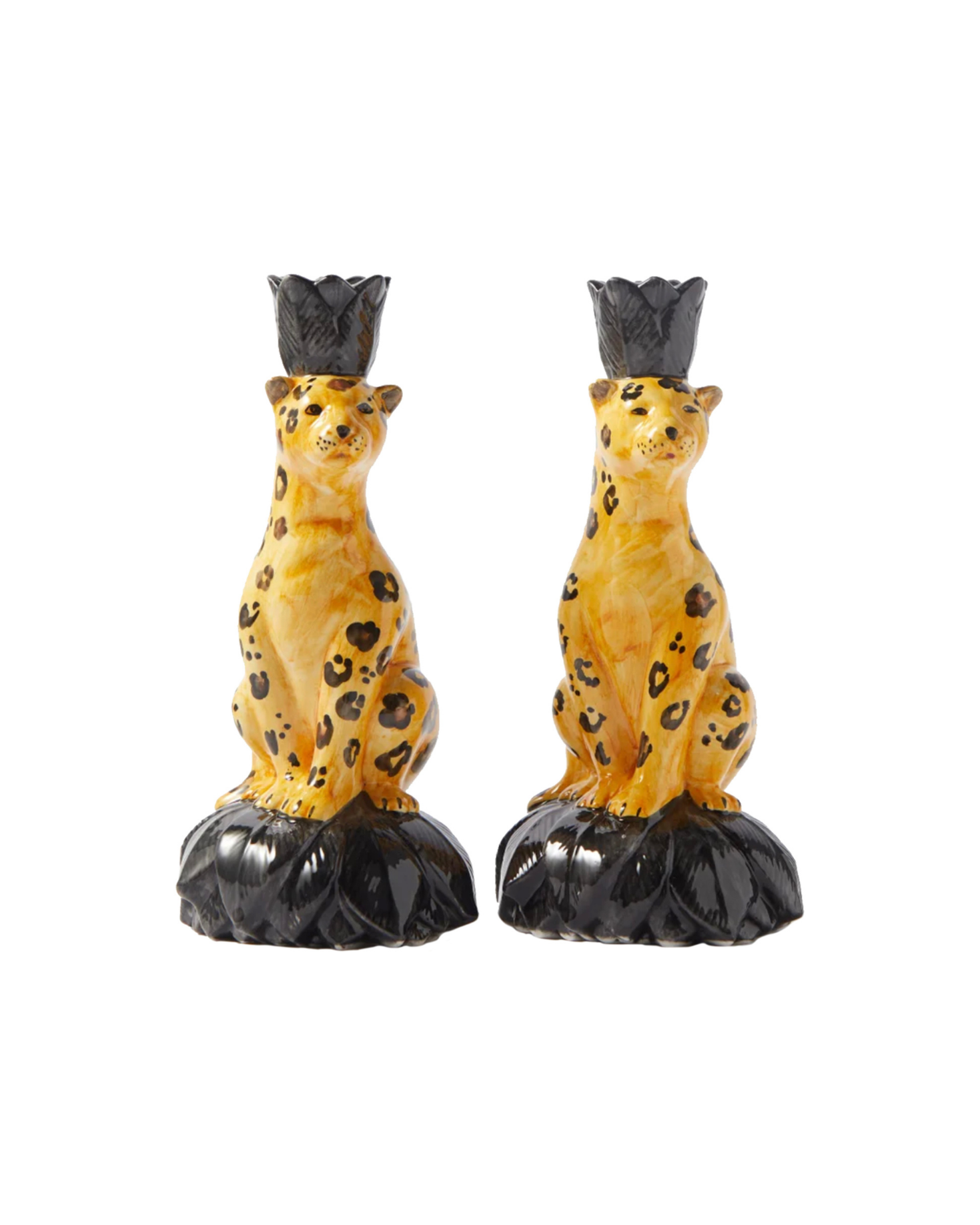 CANDELABRO PAREJA LEOPARDO