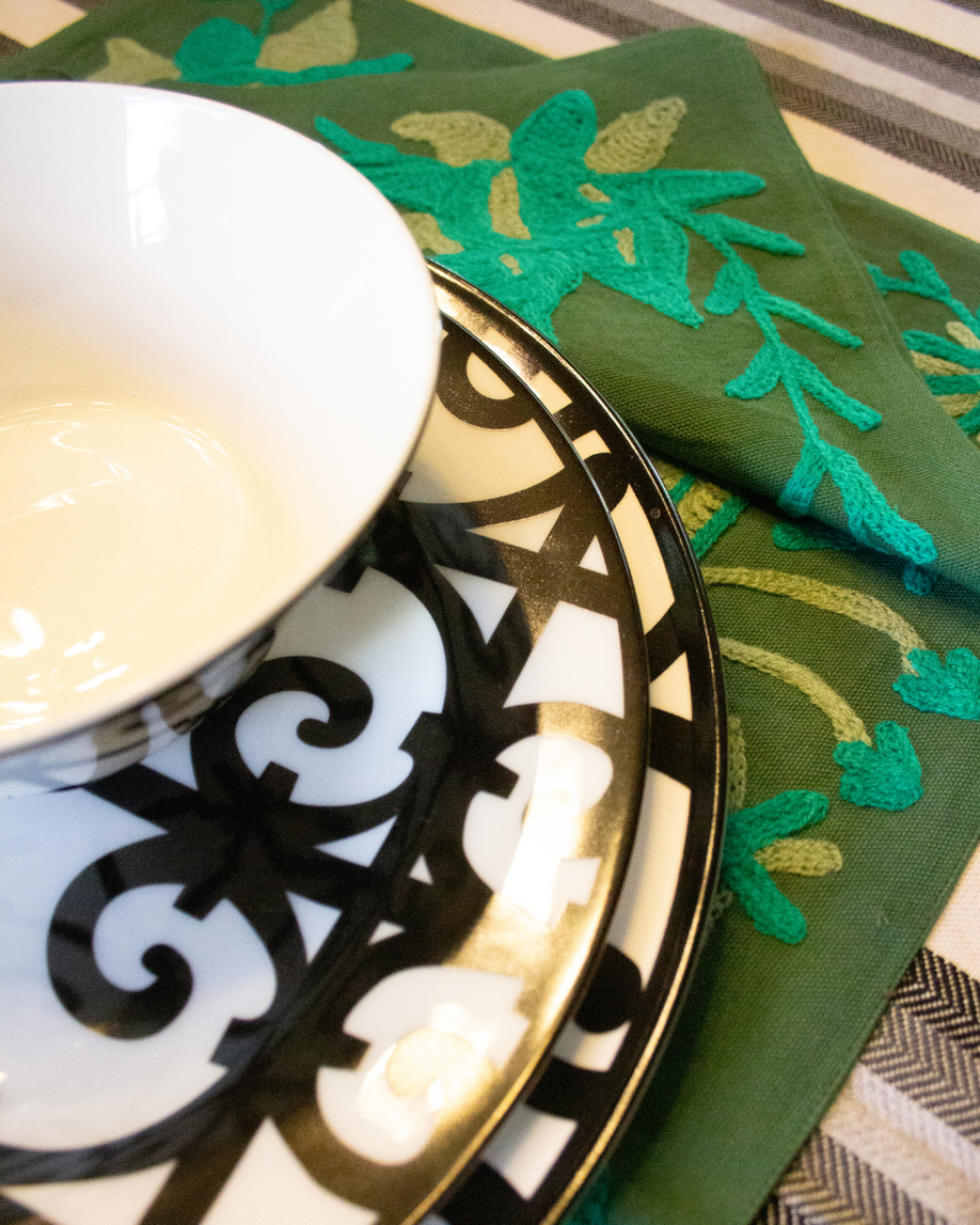 SET INDIVIDUAL Y SERVILLETA CAÑA VERDE