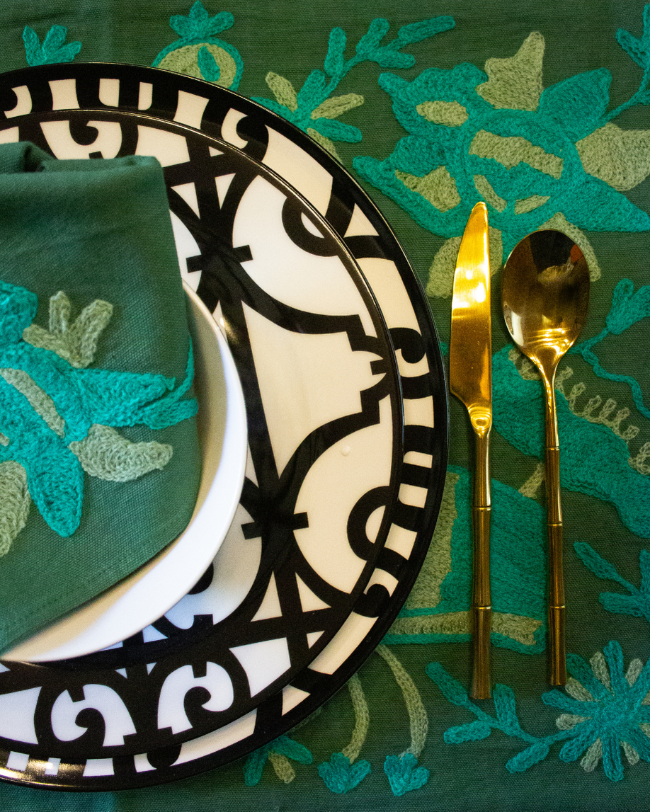 SET INDIVIDUAL Y SERVILLETA CAÑA VERDE