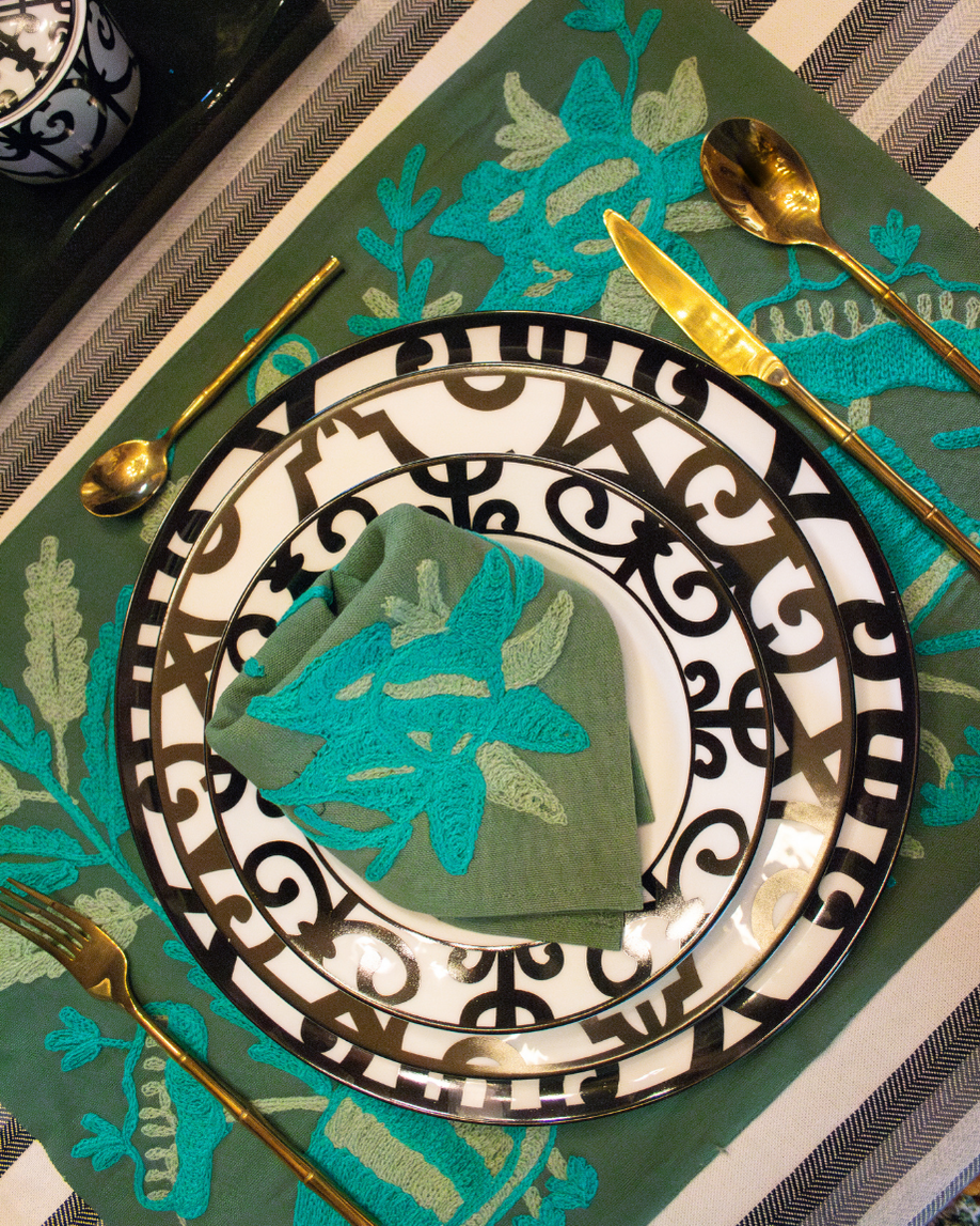 SET INDIVIDUAL Y SERVILLETA CAÑA VERDE