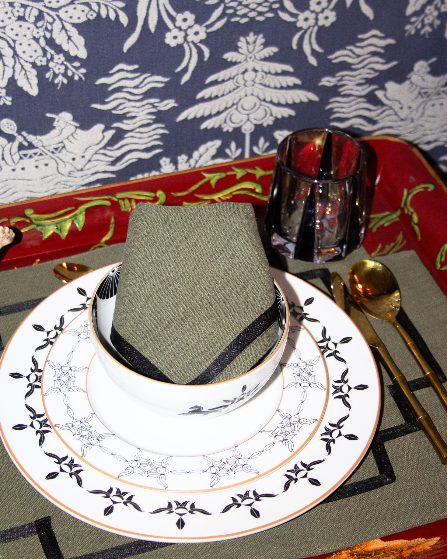 ICON PLACEMAT AND NAPKIN (green)