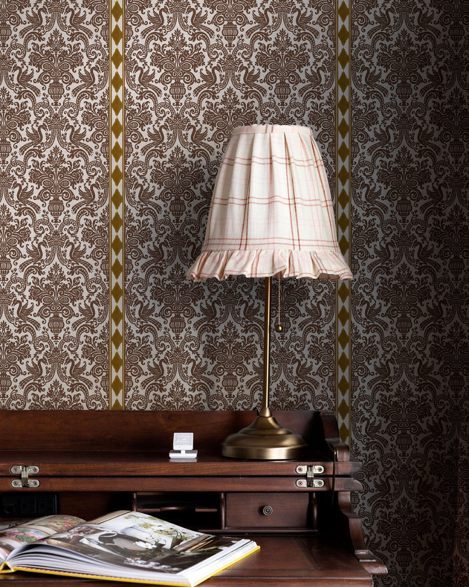 MUESTRA PAPEL PINTADO COLOMBA OCRE