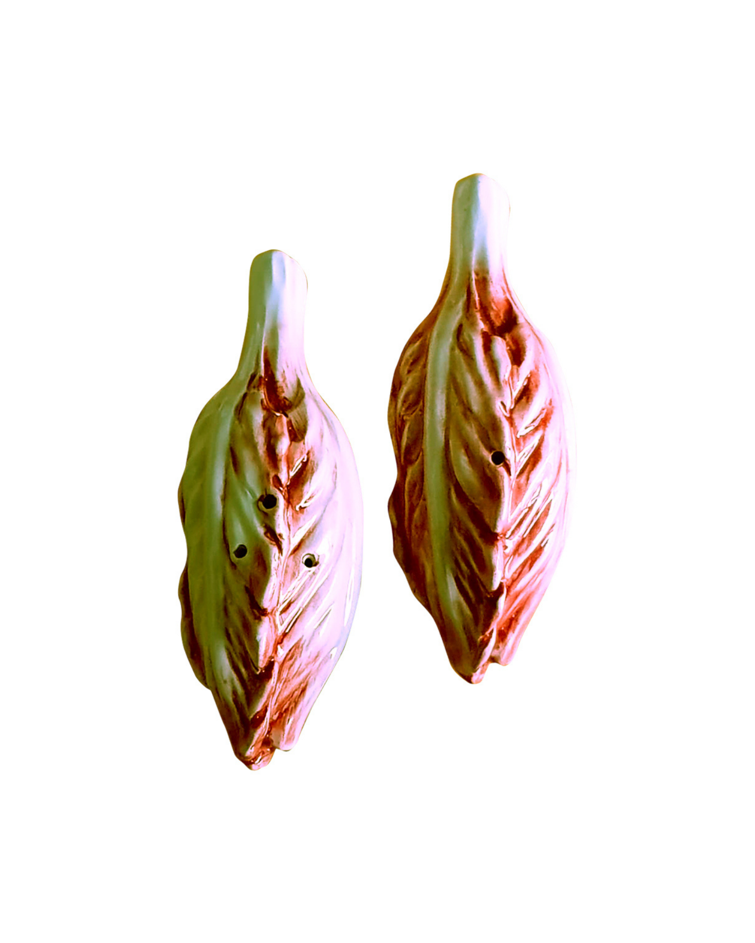 FLOWER CERAMIC SALT AND PEPPER SHAKERS