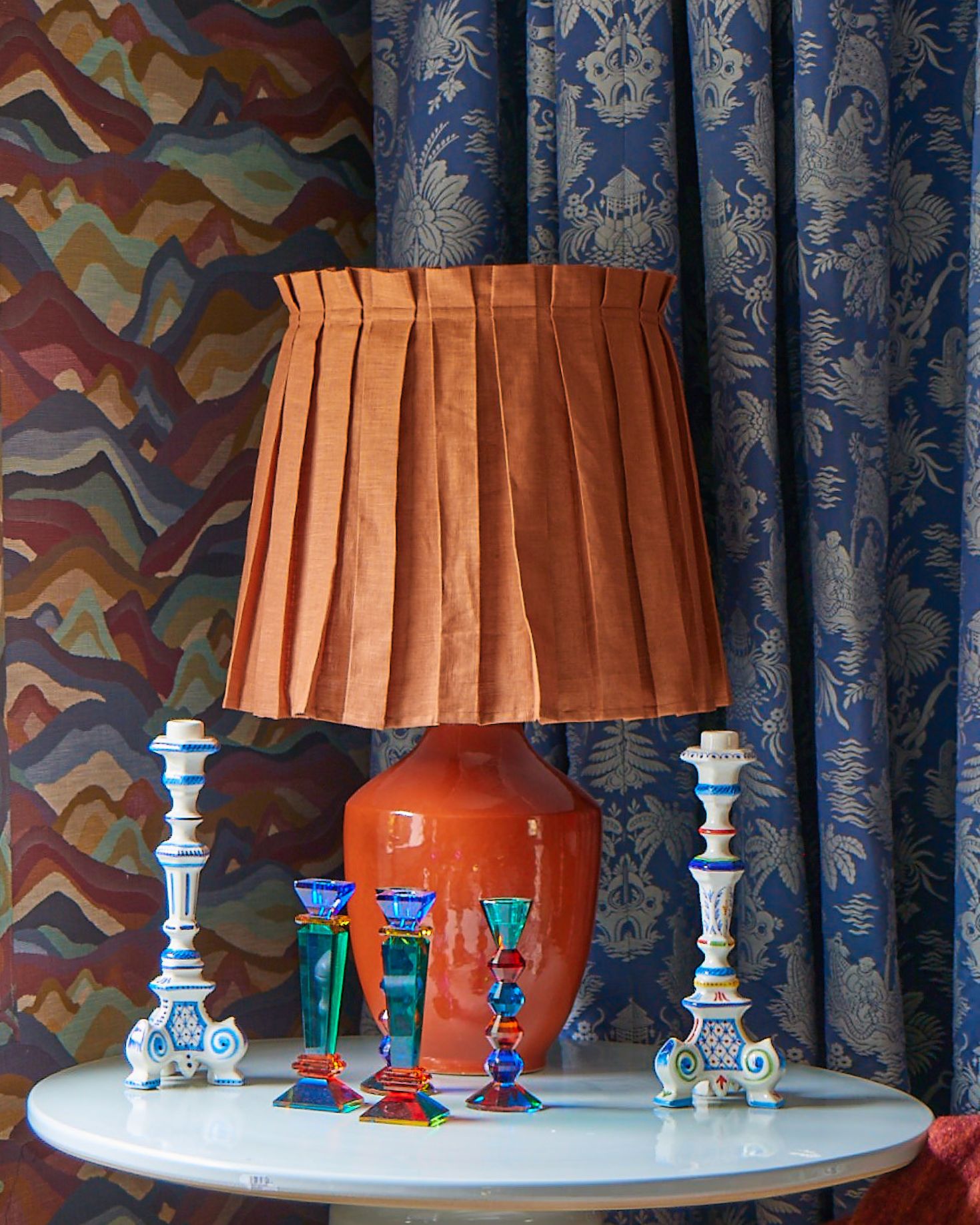 CANDELABRO COLORES CRISTAL COPA