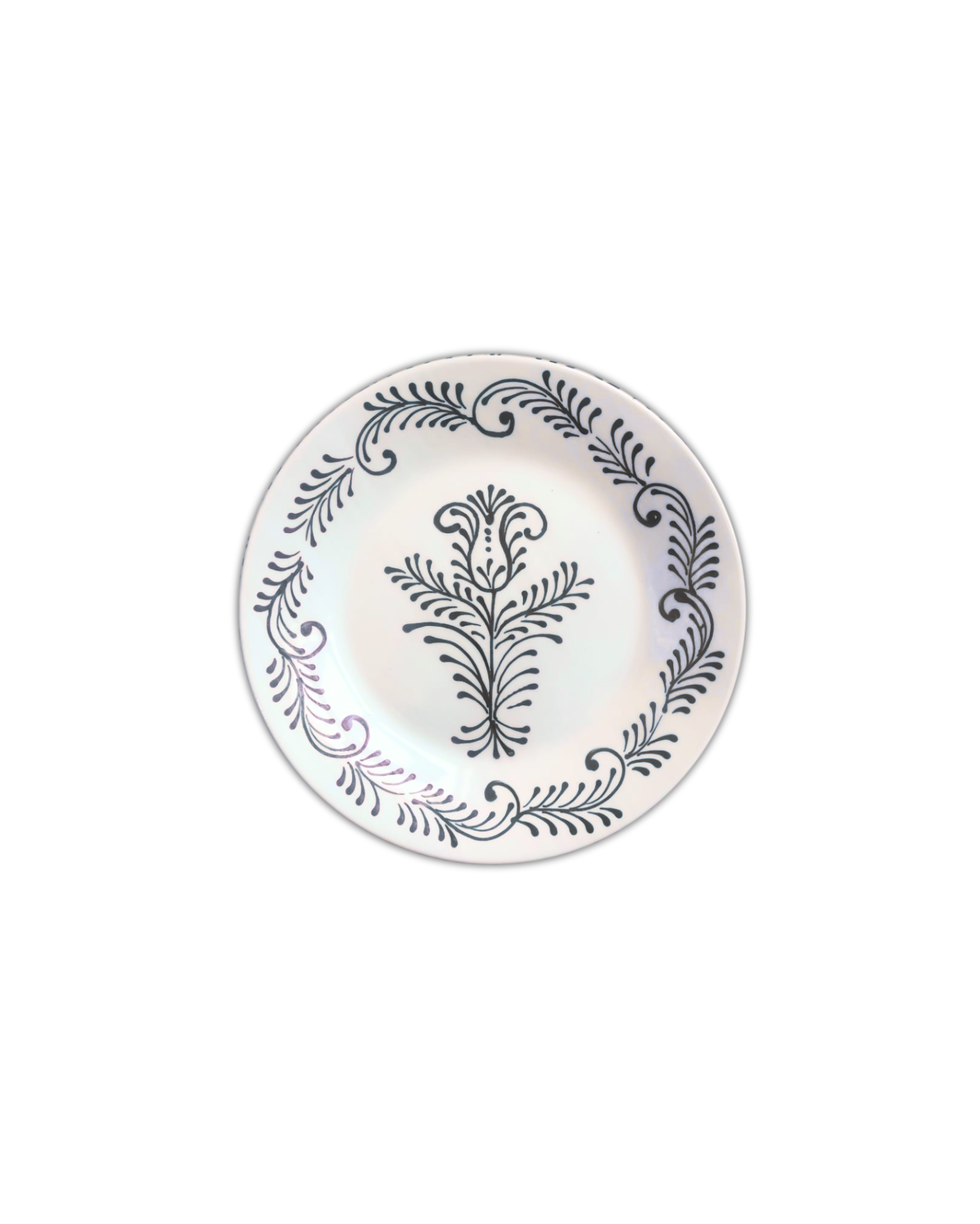 PLATO DE POSTRE TERRACOTA (azul)