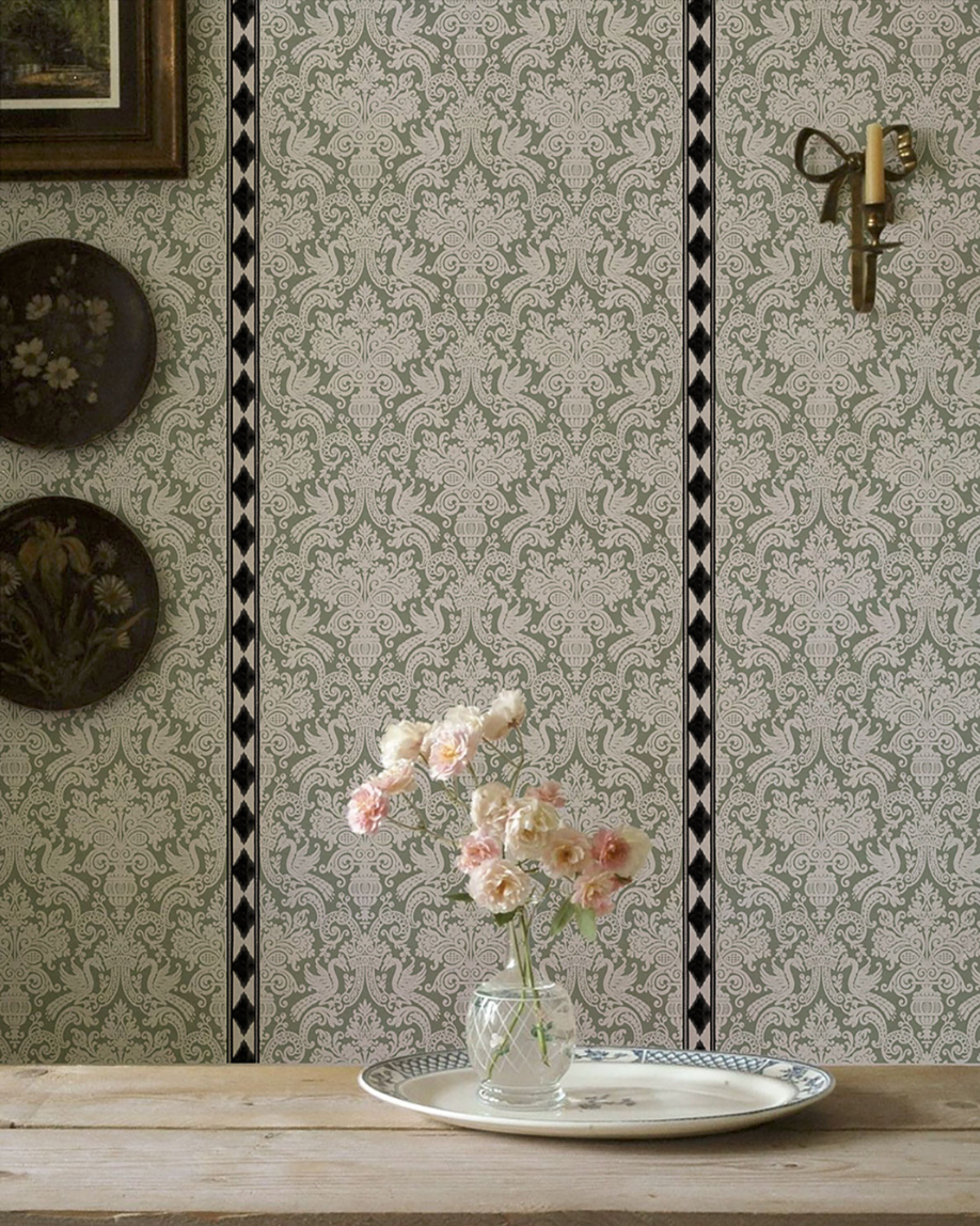 VICTORIA BLACK WALLPAPER (5m2 roll)