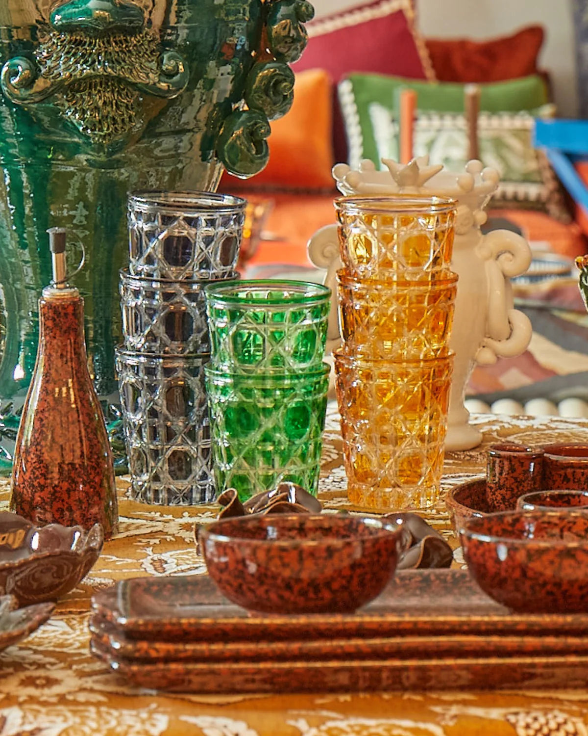 PACK 6 VASOS DE CRISTAL NEGRO