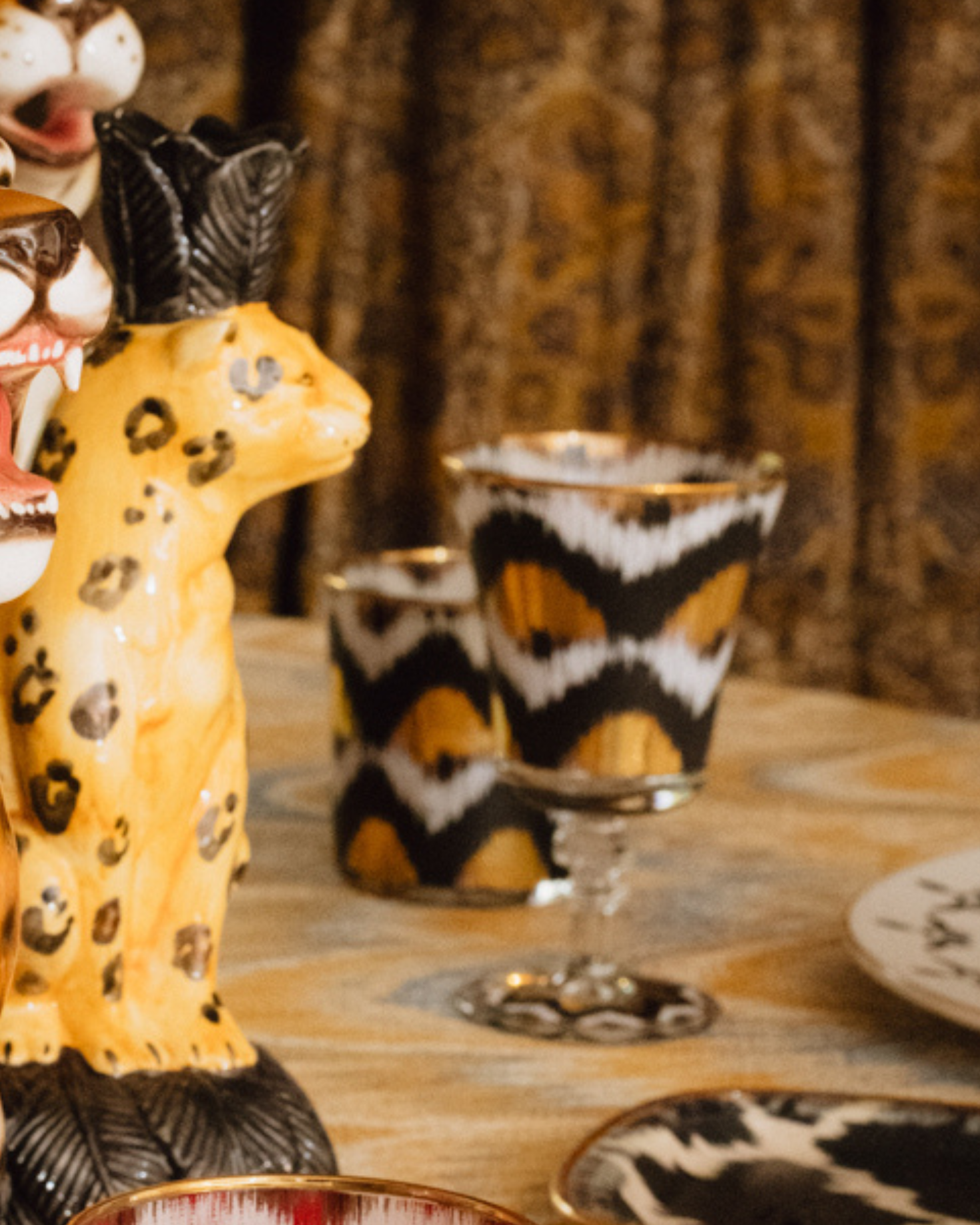 CANDELABRO PAREJA LEOPARDO