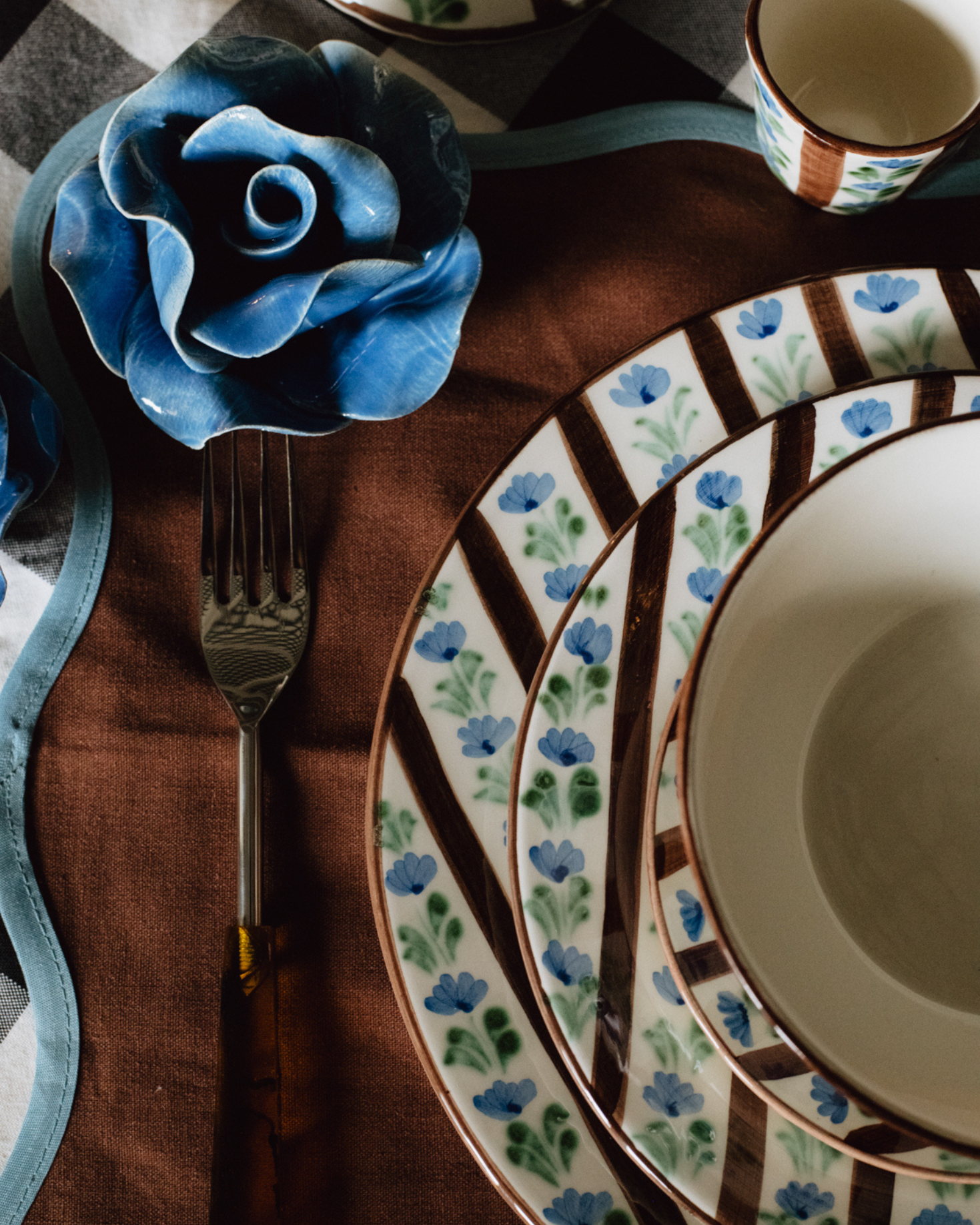 BLUE CHITA BREAD PLATE