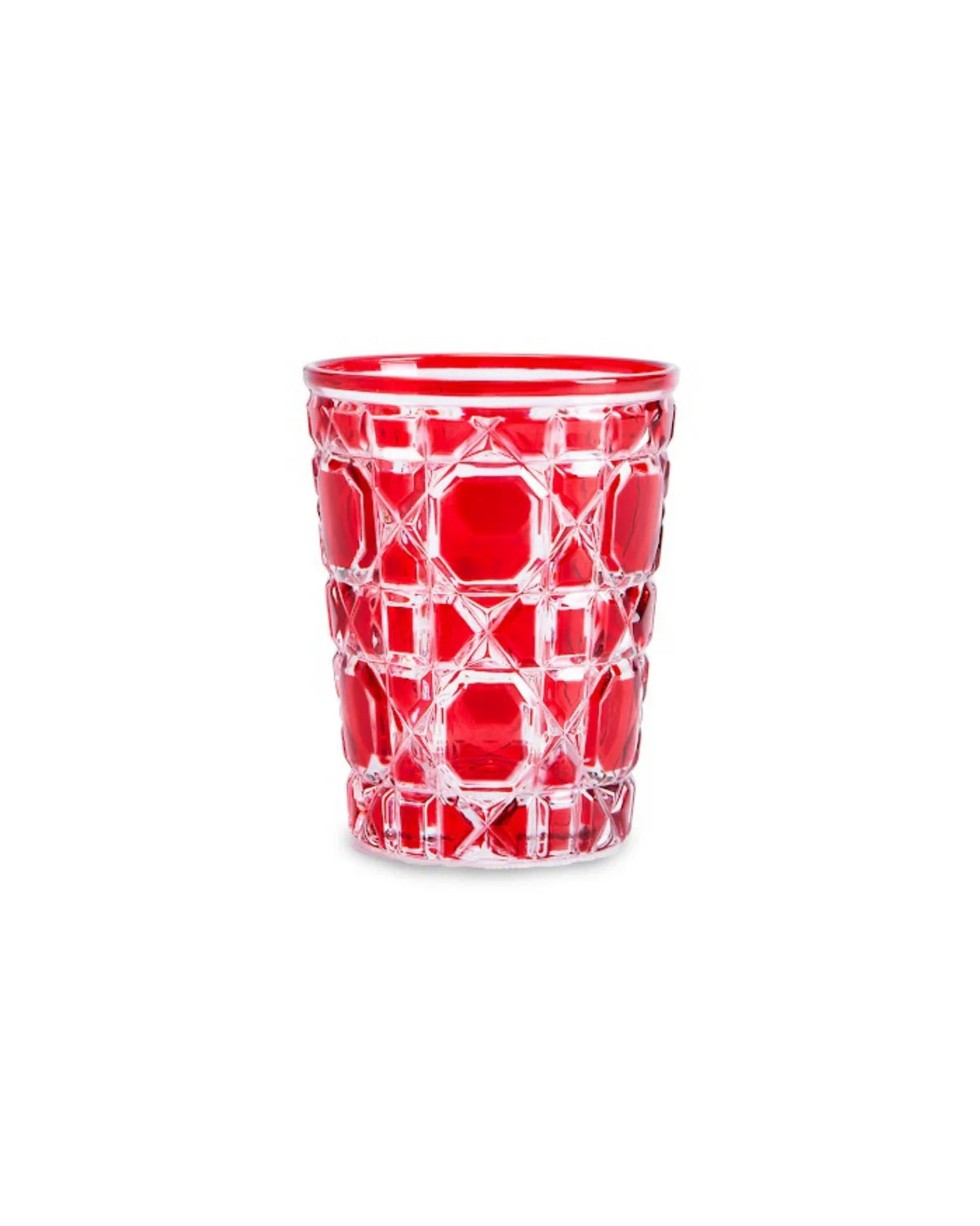 PACK OF 6 RED GLASS GLASSES