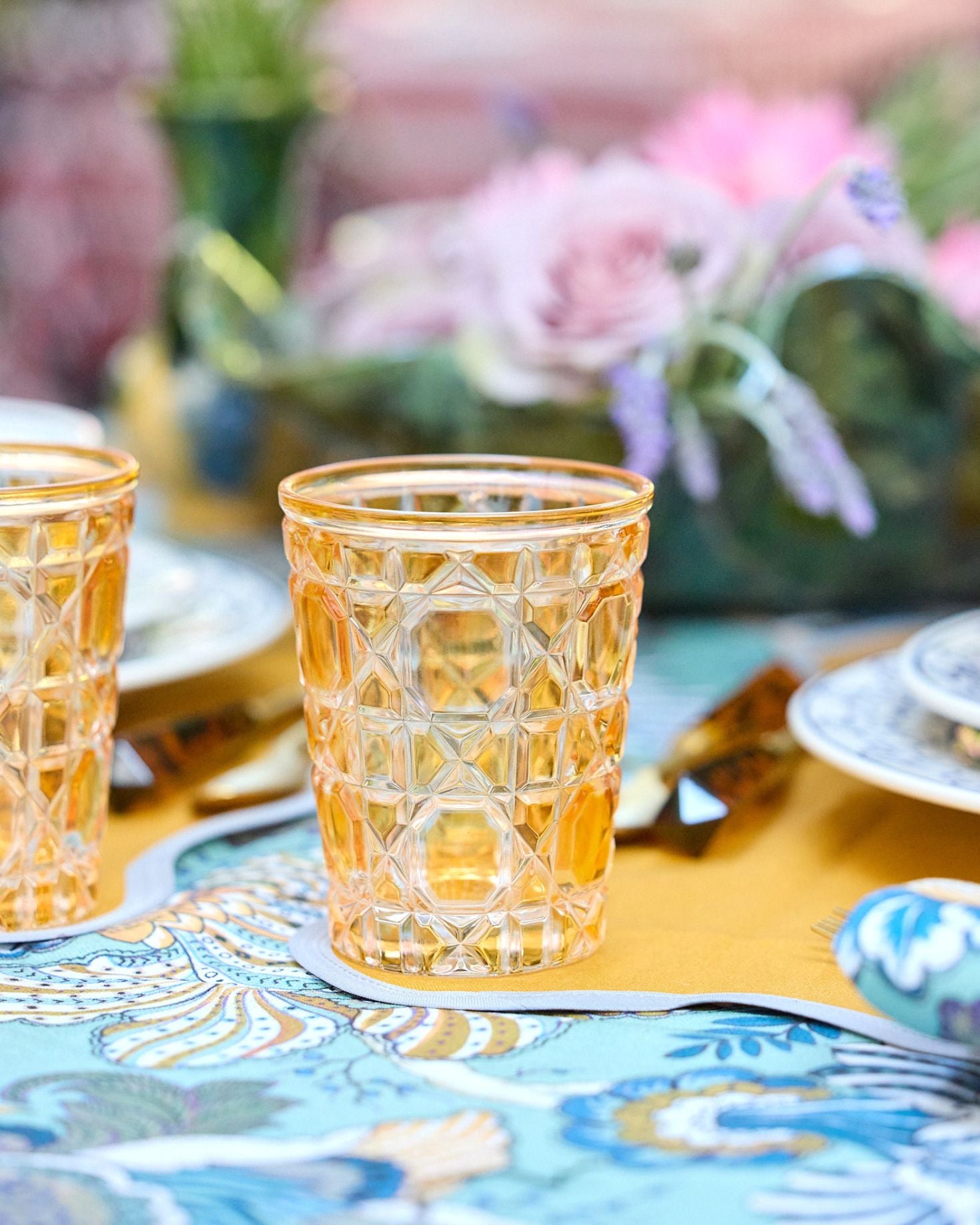 VASO DE CRISTAL NARANJA