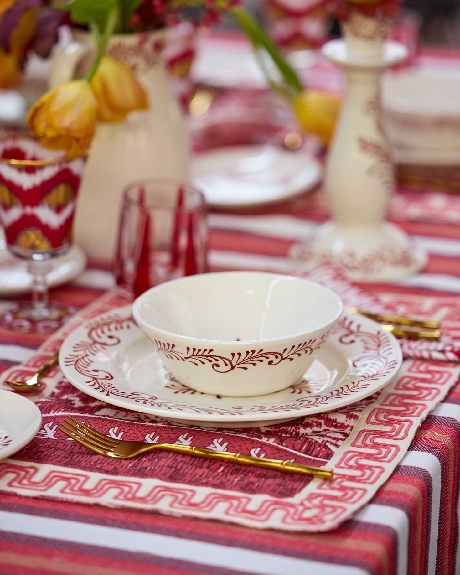 VASO CRISTAL RAYA (rojo)
