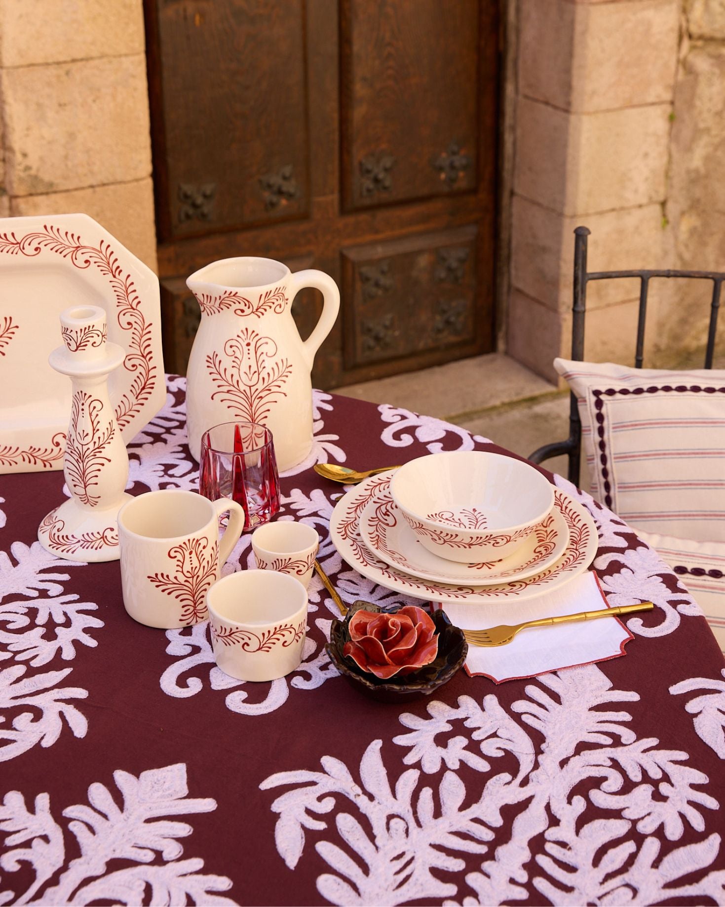 RECTANGULAR BRECA TABLECLOTH (red)