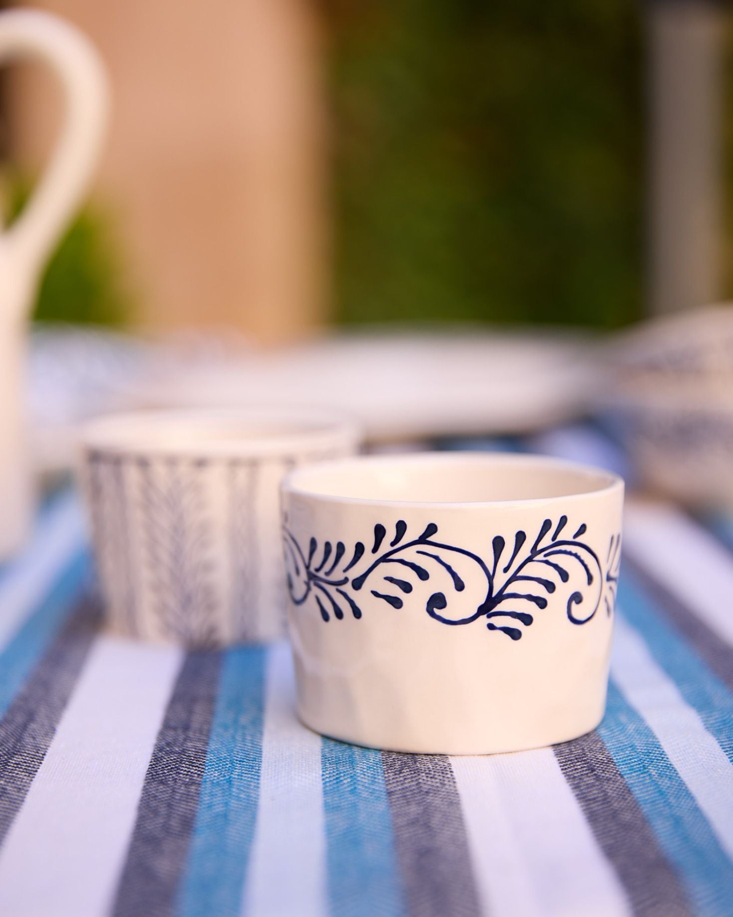 TAZA CAPPUCCINO TERRACOTA (azul)