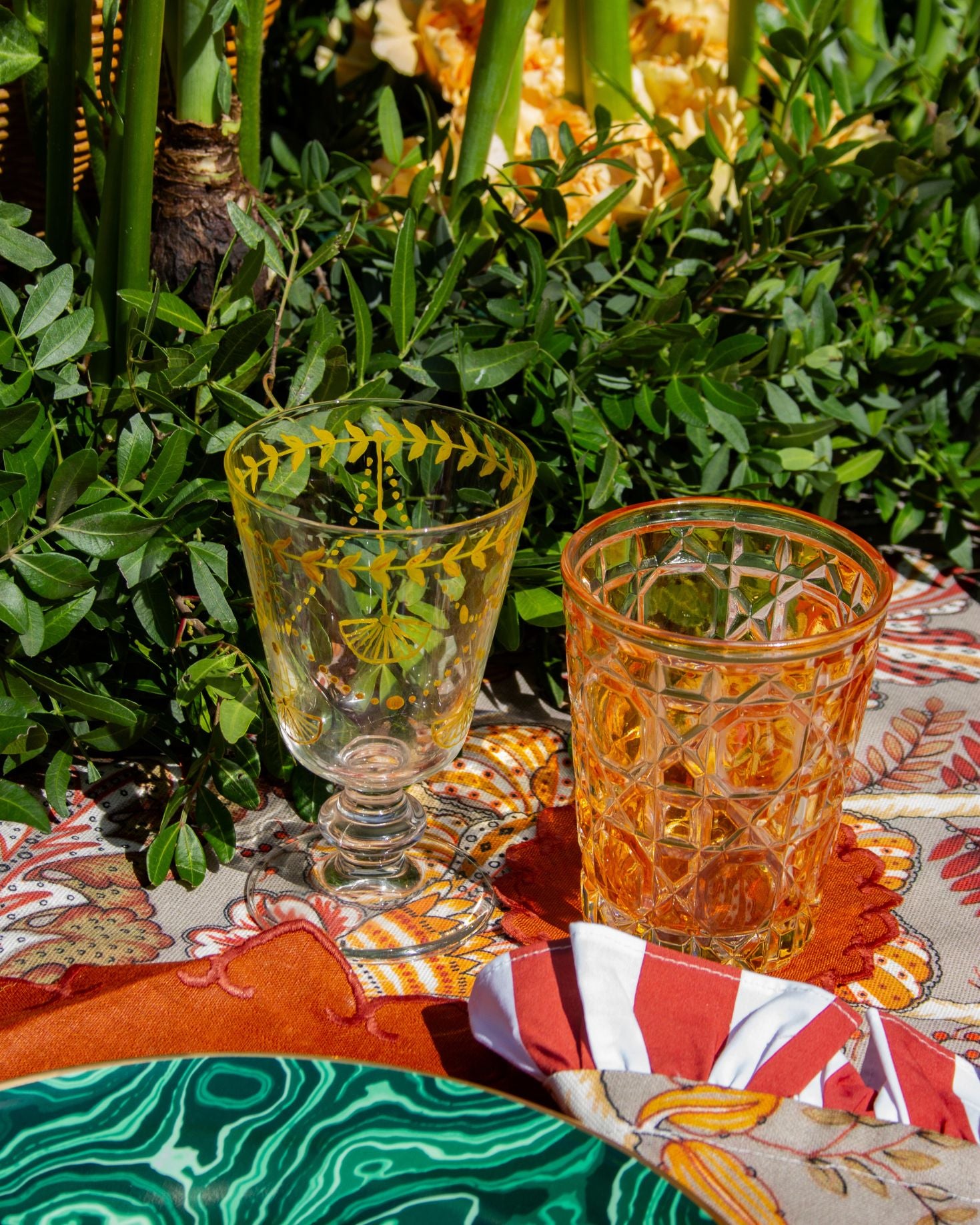 VASO DE CRISTAL NARANJA