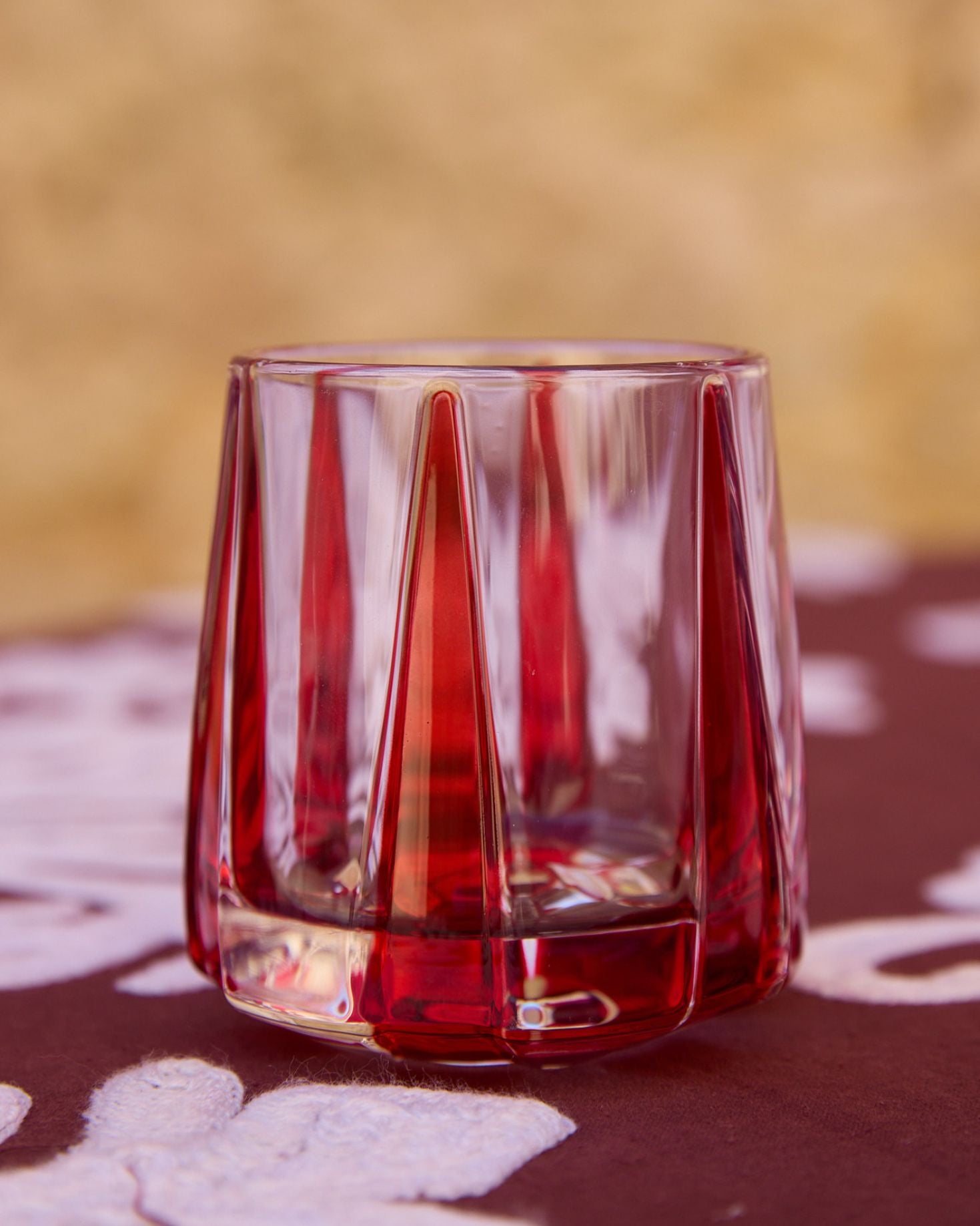 VASO CRISTAL RAYA (rojo)