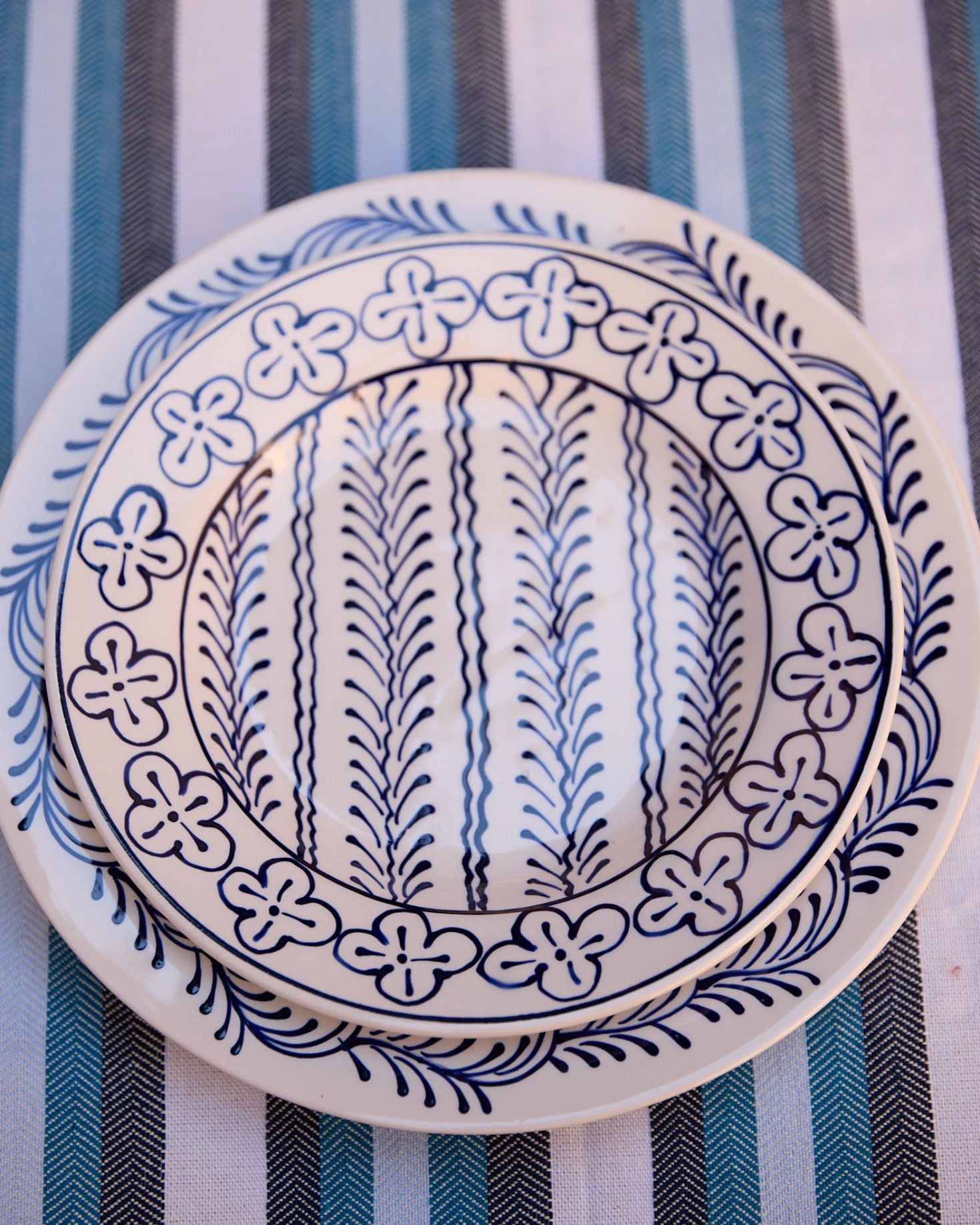 PLATO LLANO CÁNDIDO (azul)